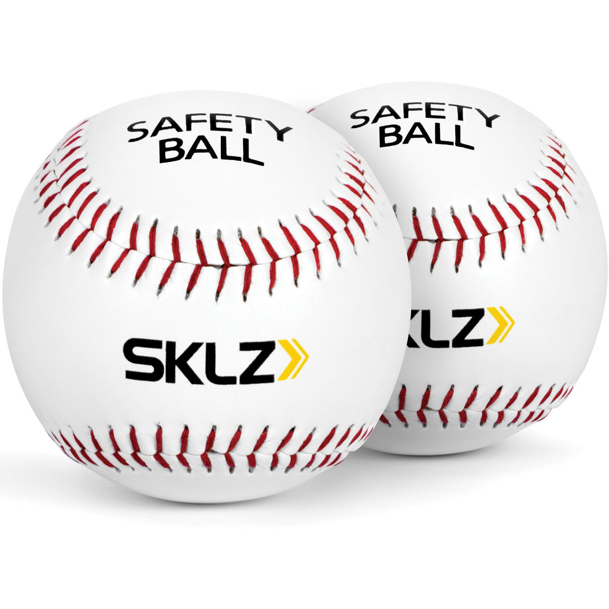 كرات بيسبول أمان ناعمة مبطنة من SKLZ، عبوتان، أبيض لؤلؤي