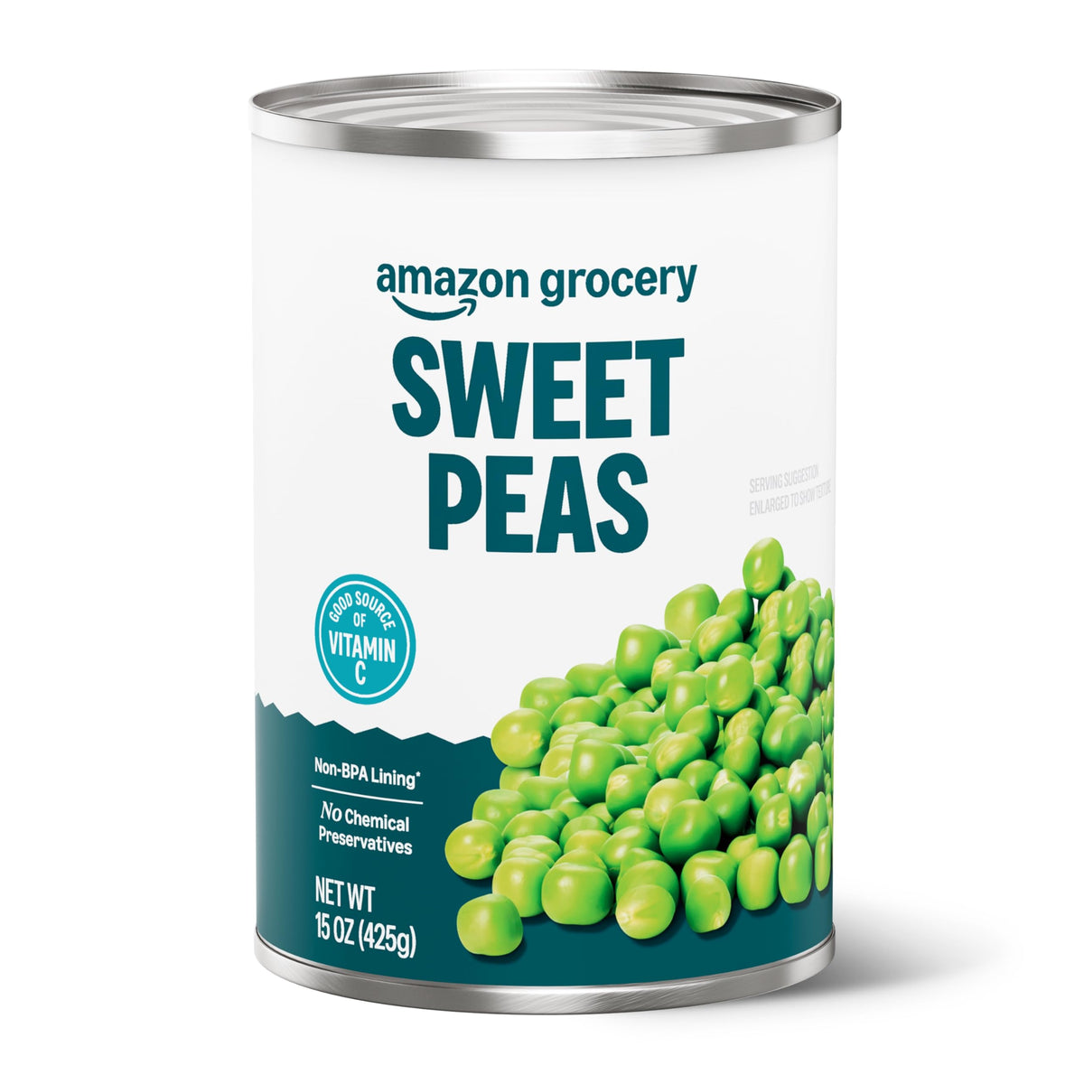 Amazon Lebensmittel, Erbsen, 425 g (ehemals Amazon Fresh, Verpackung kann abweichen)