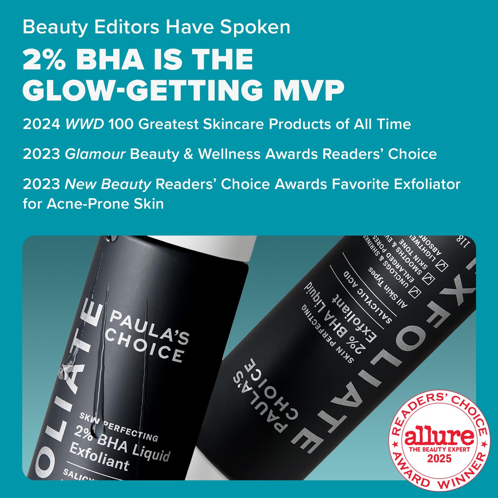 Paulas Choice--SKIN PERFECTING 2% BHA Liquid Salicylic Acid Exfoliant--Facial Exfoliant for Blackheads, Enlarged Pores, Wrinkles & Fine Lines, 4 oz Bottle