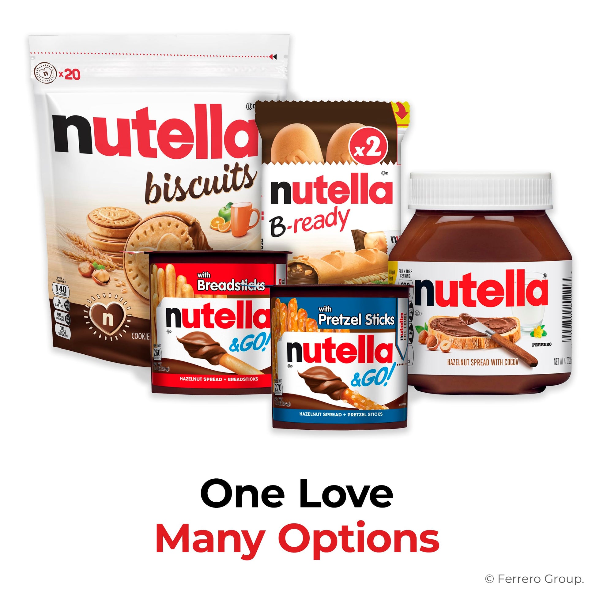 Nutella & GO! Bulk 12 Pack, Hazelnut and Cocoa Spread with Breadsticks, Stocking Stuffers, Snack Cups, 1.8 oz Each​
