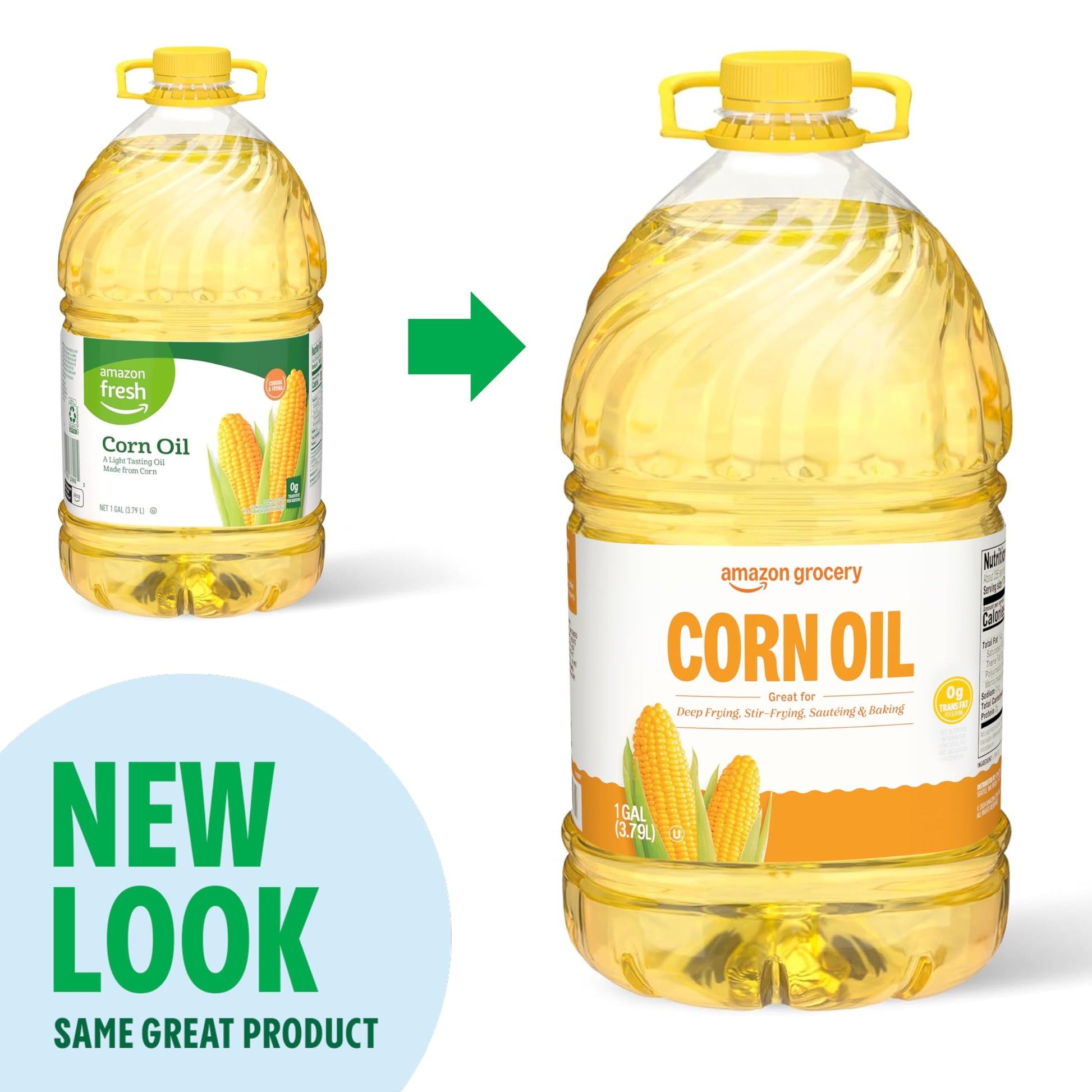 Amazon Grocery, Corn Oil, 128 Fl Oz (Previously Amazon Fresh, Packaging May Vary)