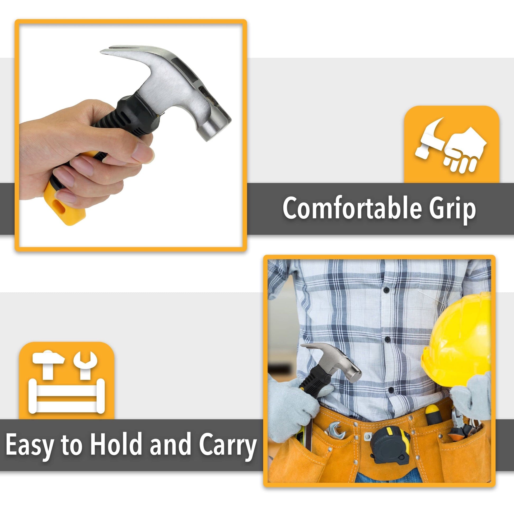 Mr. Pen- 8oz Small Magnetic Claw Nail Hammer for Women