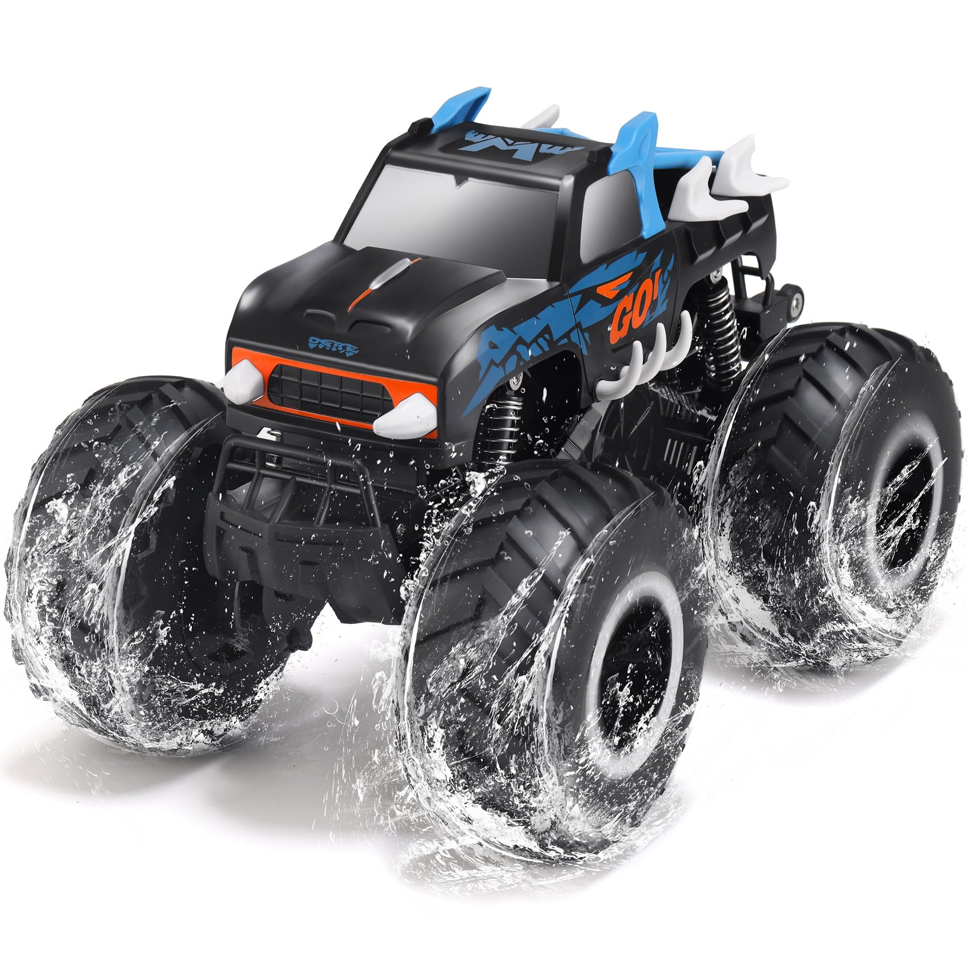 Threeking 1:16 Waterproof Monster Truck Toys RC Cars Amphibious Remote Control Car Trucks 4WD All Terrain Off-Road Pickup Toy for 6 7 8 9 10 11 12 Year Old Boys Girls Kids Gifts Presents