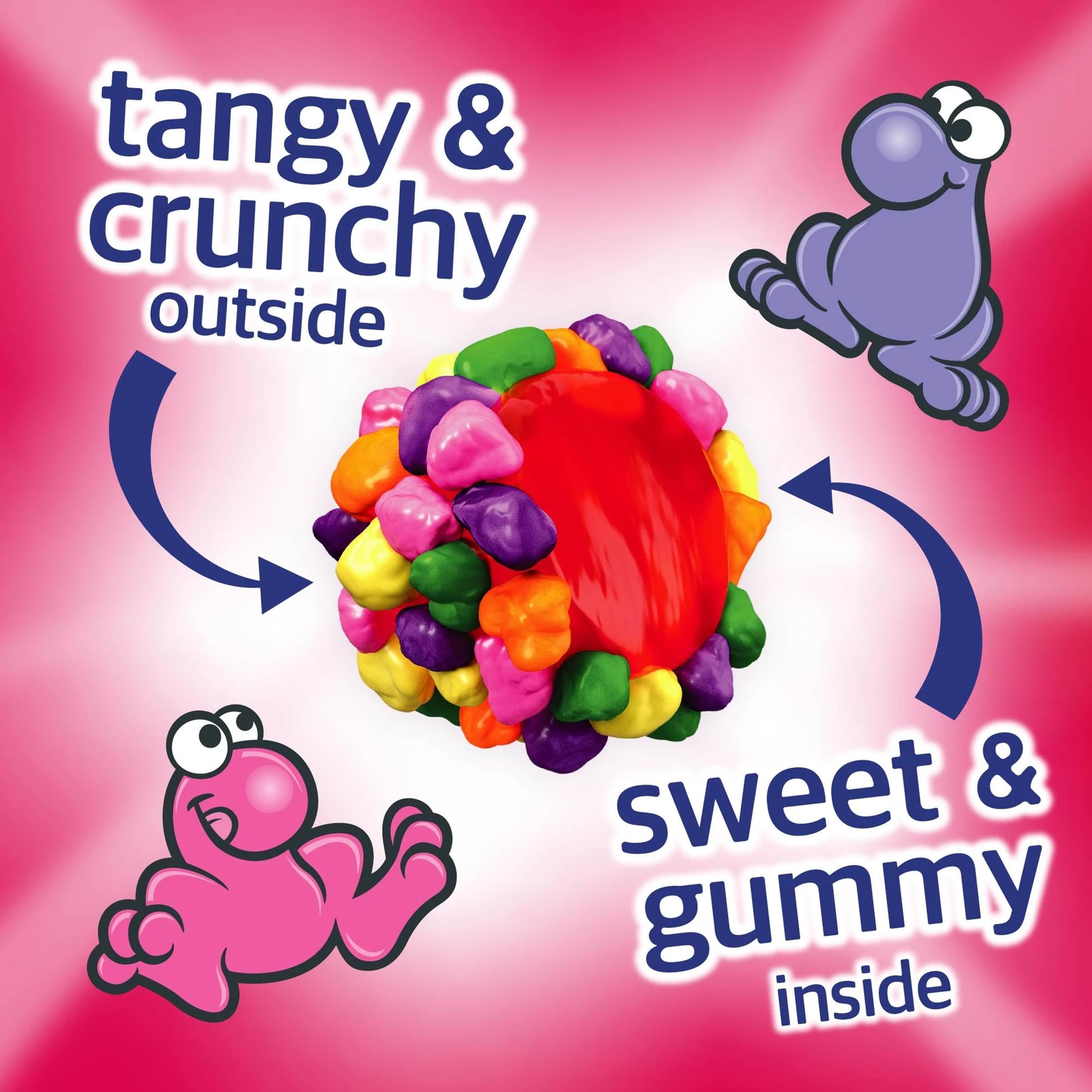 NERDS Gummy Clusters, Candy, Rainbow, Crunchy and Gummy, 8 oz