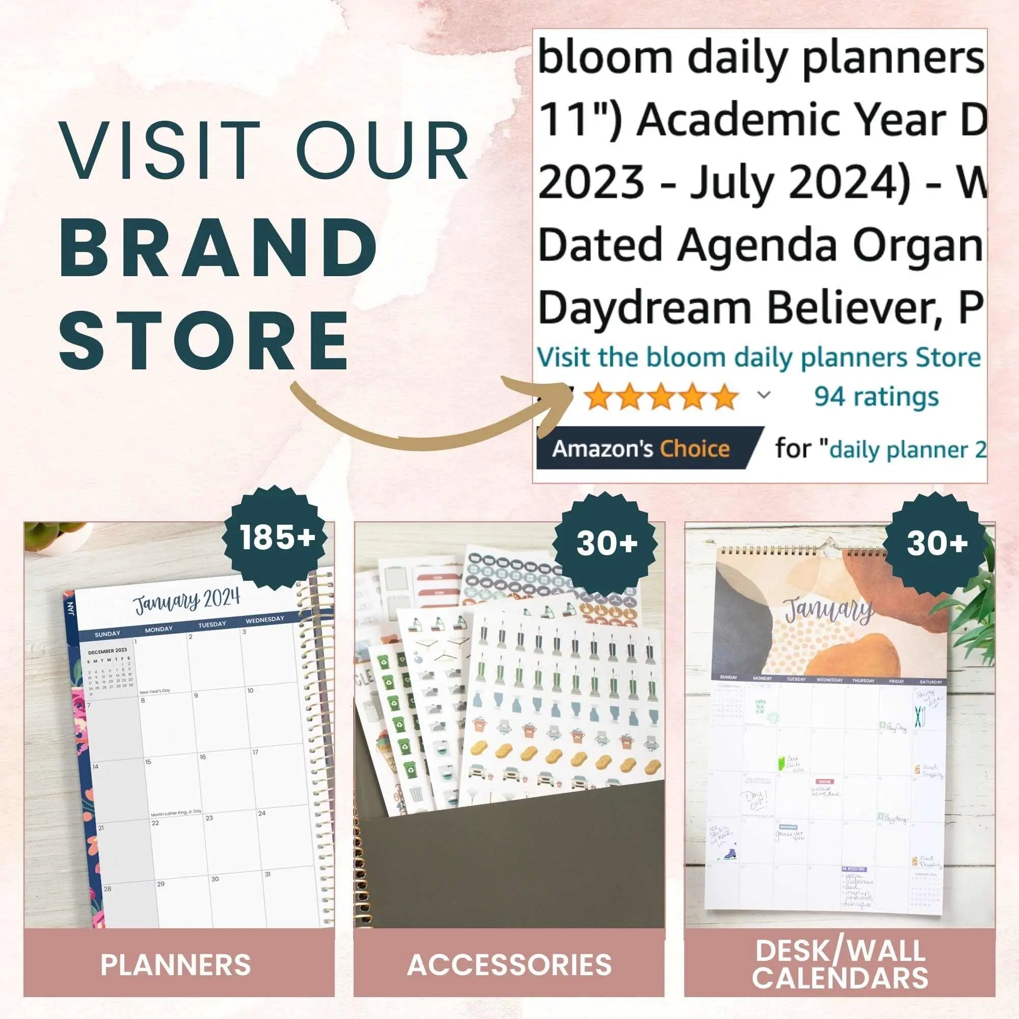 bloom daily planners Holiday Seasonal Planner Sticker Sheets - Vintage Seasonal Sticker Pack - Over 310 Stickers Per Pack!