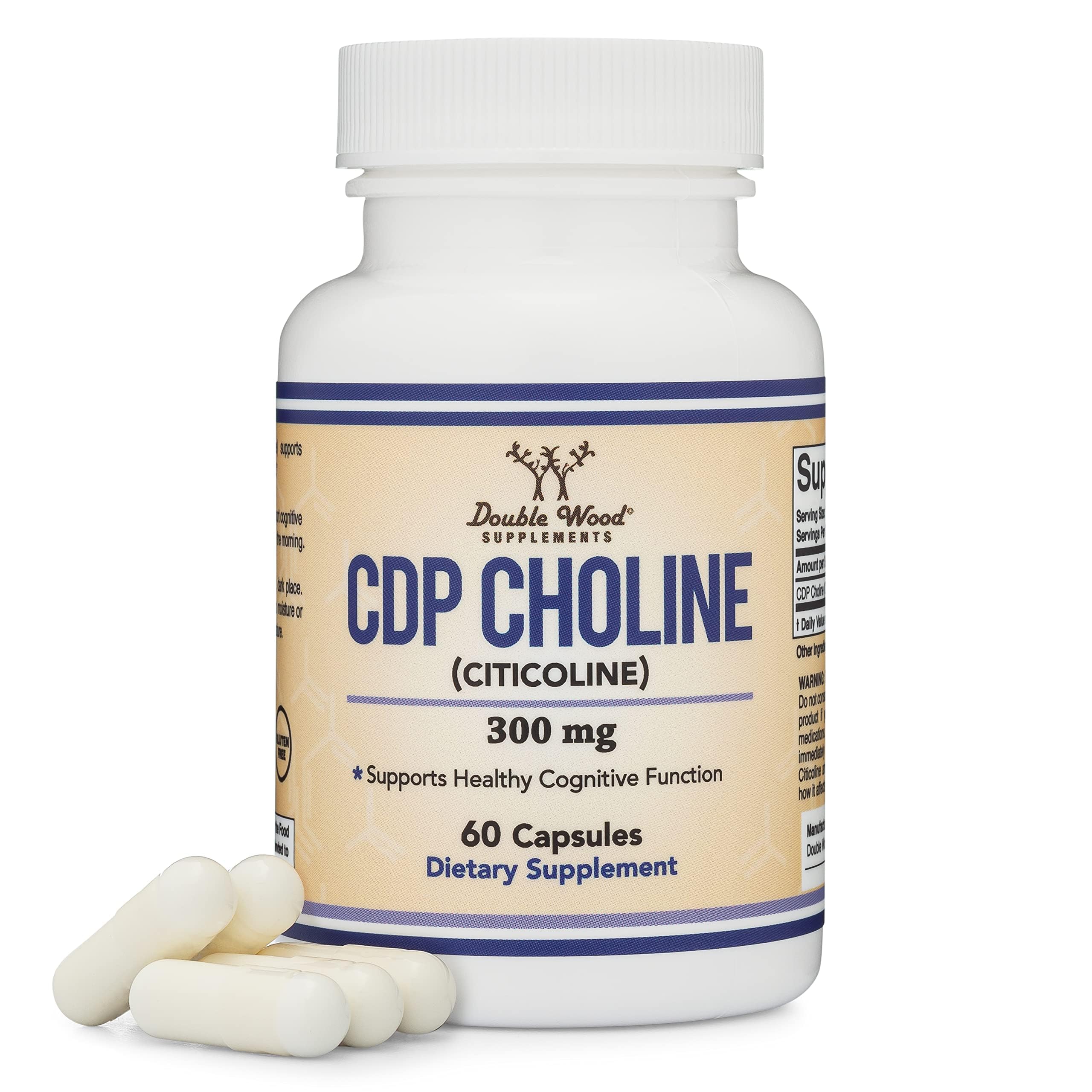 مكمل CDP كولين (سيتيكولين)، درجة صيدلانية، تم اختباره من طرف ثالث (60 كبسولة 300 ملجم)