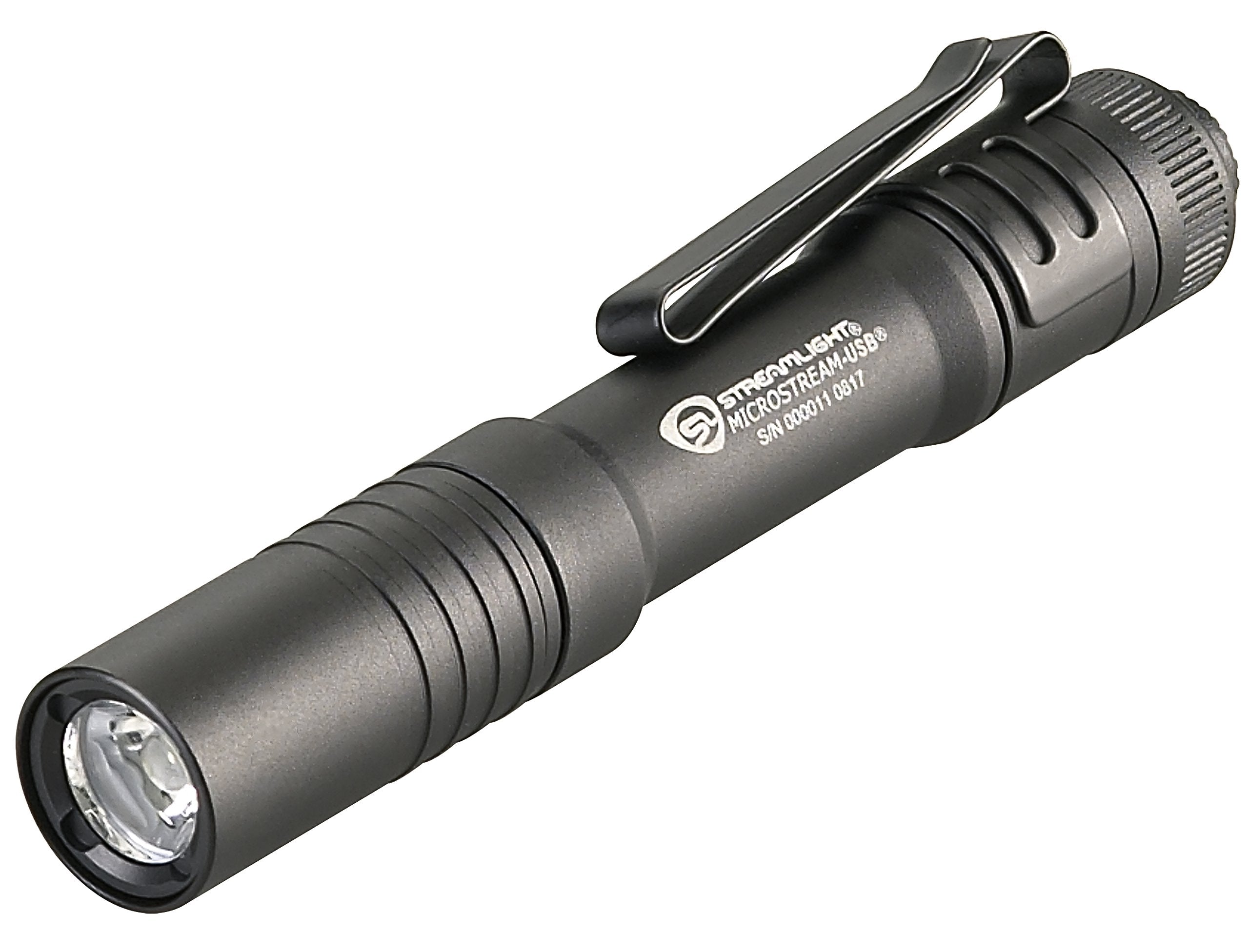 Streamlight 66601 MicroStream 250-Lumen EDC ultrakompakte Taschenlampe mit wiederaufladbarem USB-Akku, Einzelhandelsverpackung, schwarz