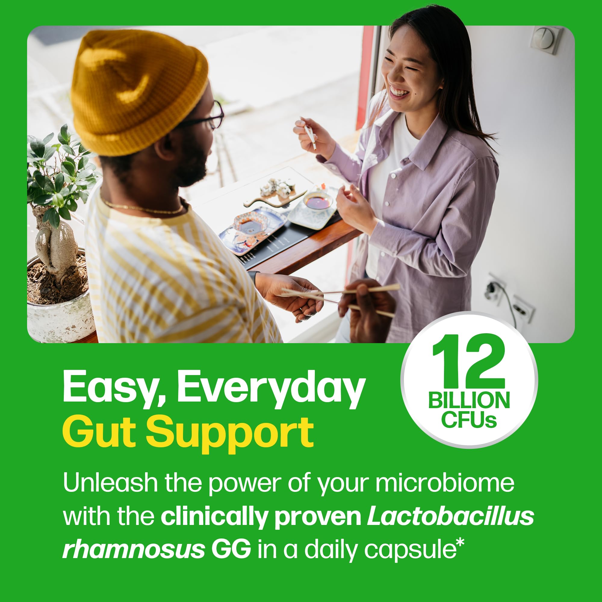 Culturelle Pro Strength Daily Probiotics For Digestive Health (2 Month Supply) with Prebiotics for Women & Men, Supports Occasional Diarrhea, Gas & Bloating, Gluten & Soy Free, 60 Count
