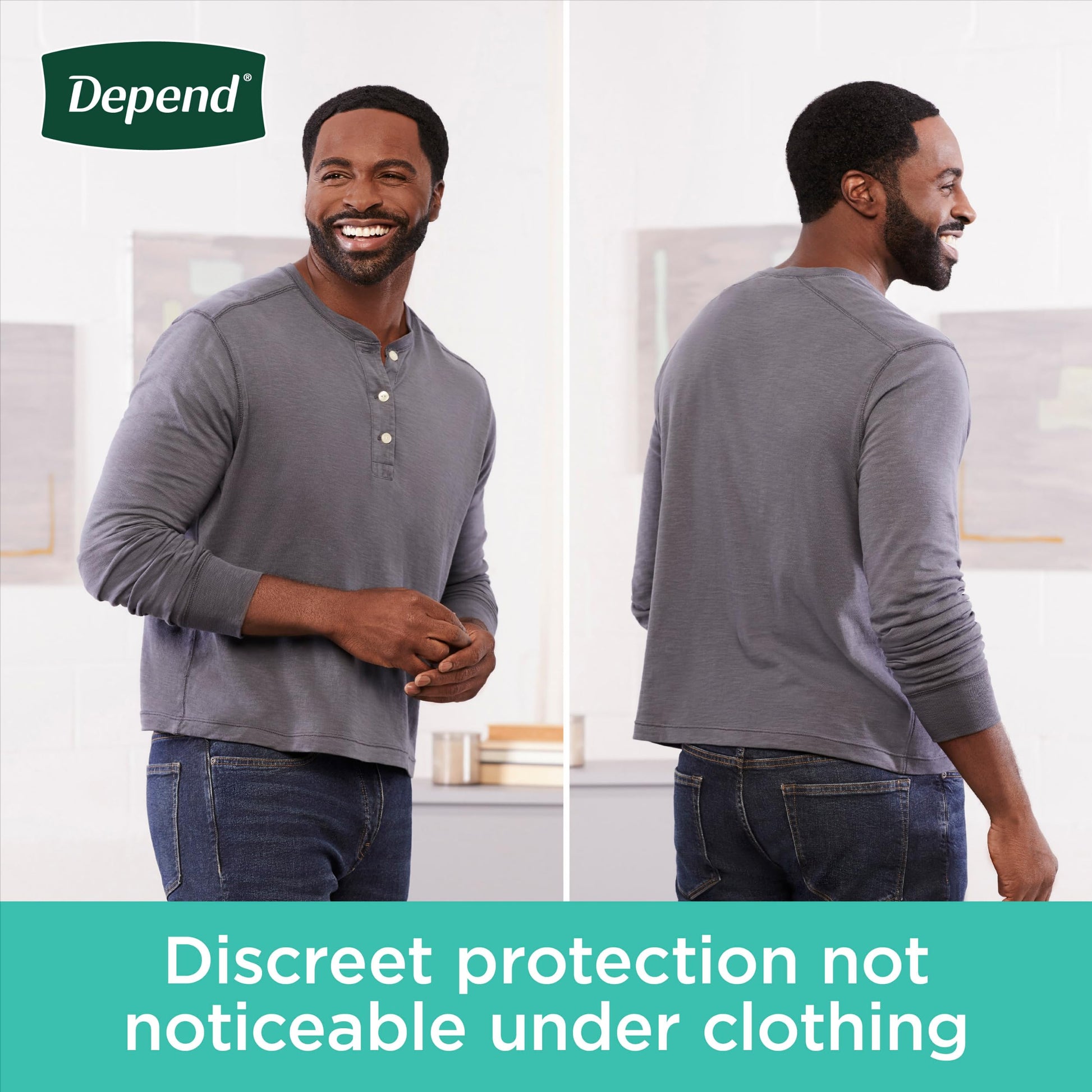 Depend Fresh Protection Adult Incontinence Underwear for Men, Disposable, Maximum, Small/Medium, Grey, 32 Count, Packaging May Vary