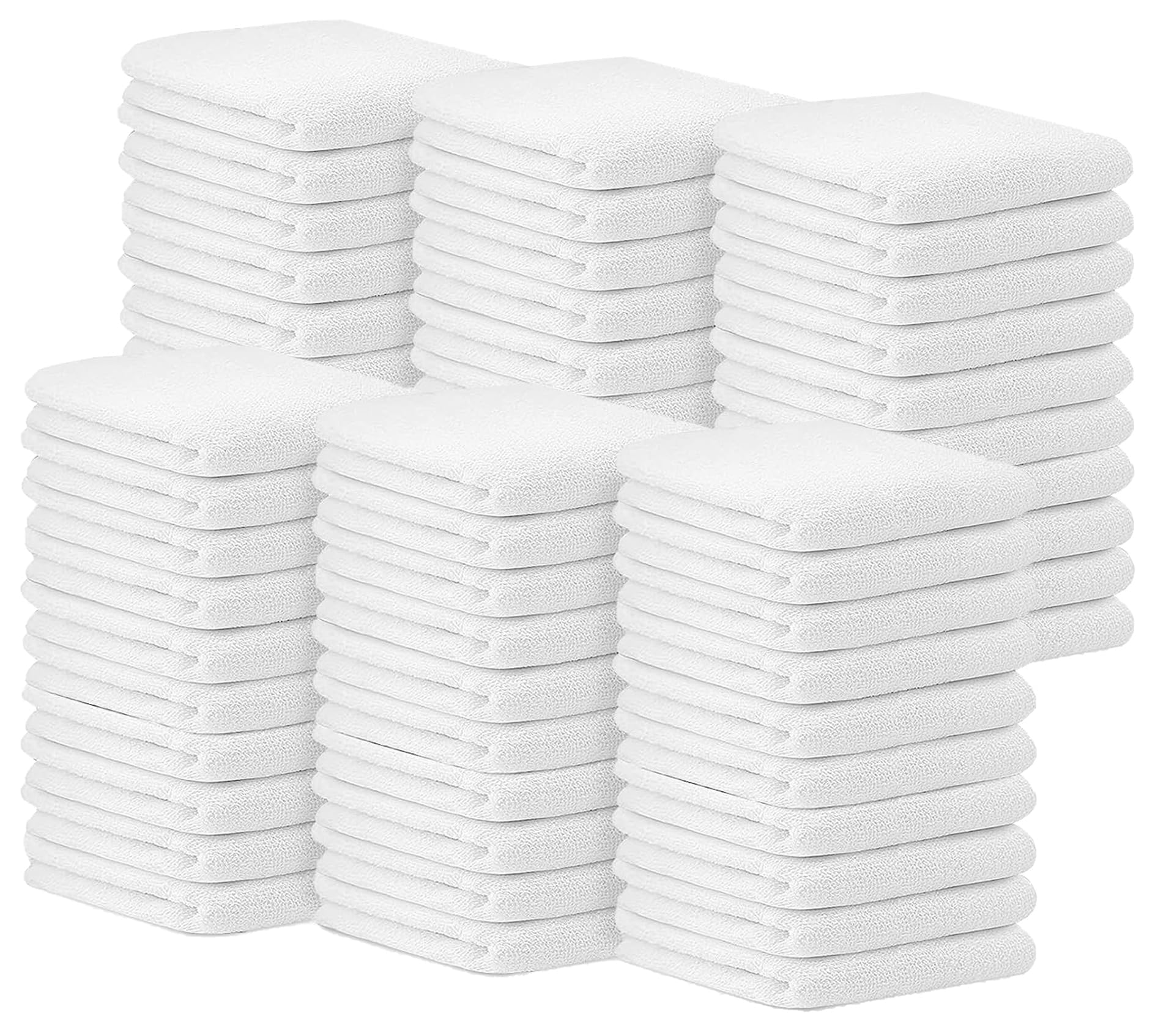 Avalon Towels Terry Bar Mop Towels (Value Pack of 60) Size 14"x17" - Absorbent and Durable, Multipurpose Cleaning Rags, Cotton Cleaning Cloths, Terry Cloth Rags, Reusable Shop Rag (White)