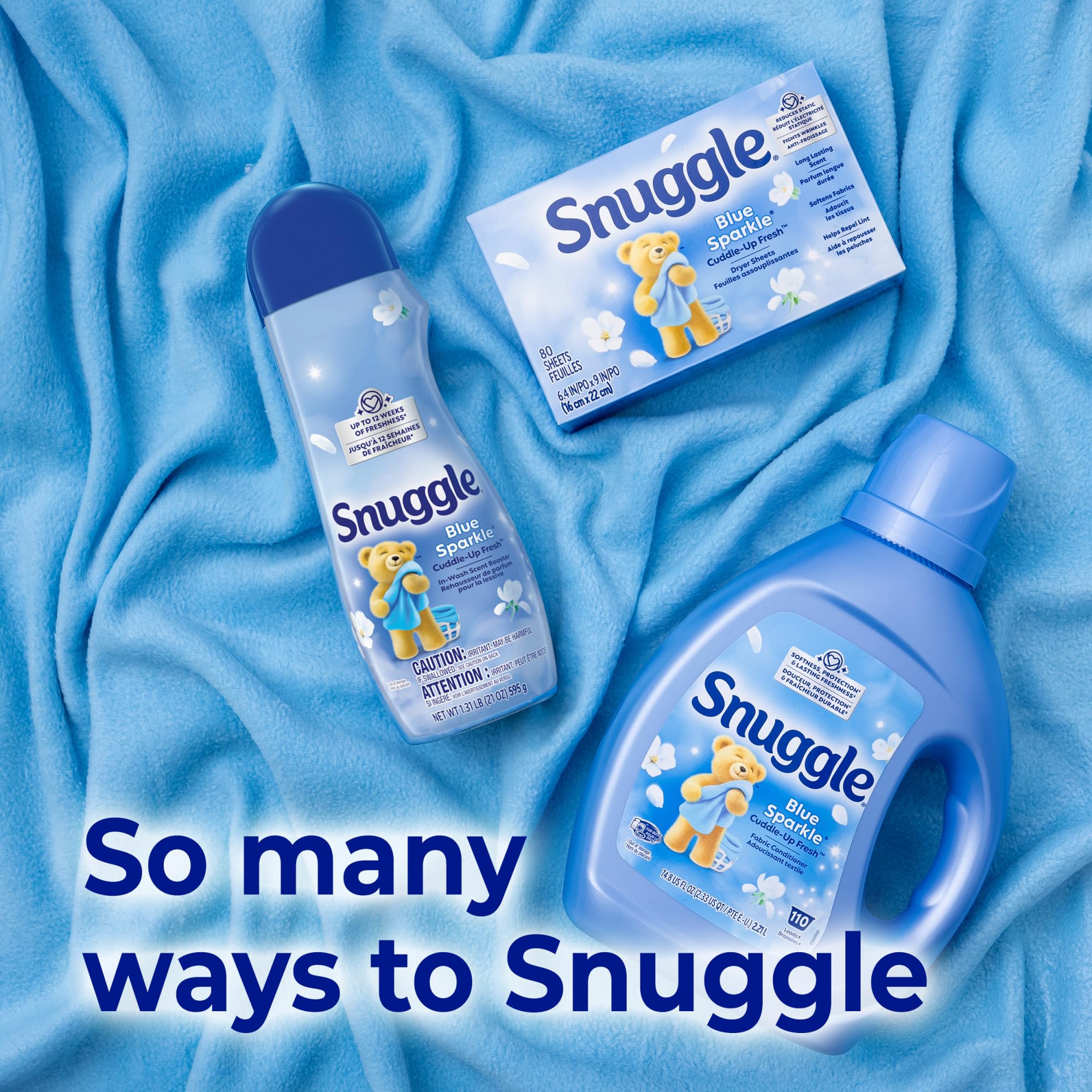 Snuggle Dryer Sheets, Long Lasting Fresh and Clean Scent, Laundry Fabric Softener, Control Static, Reduce Wrinkles, HE Safe, 200 Count
