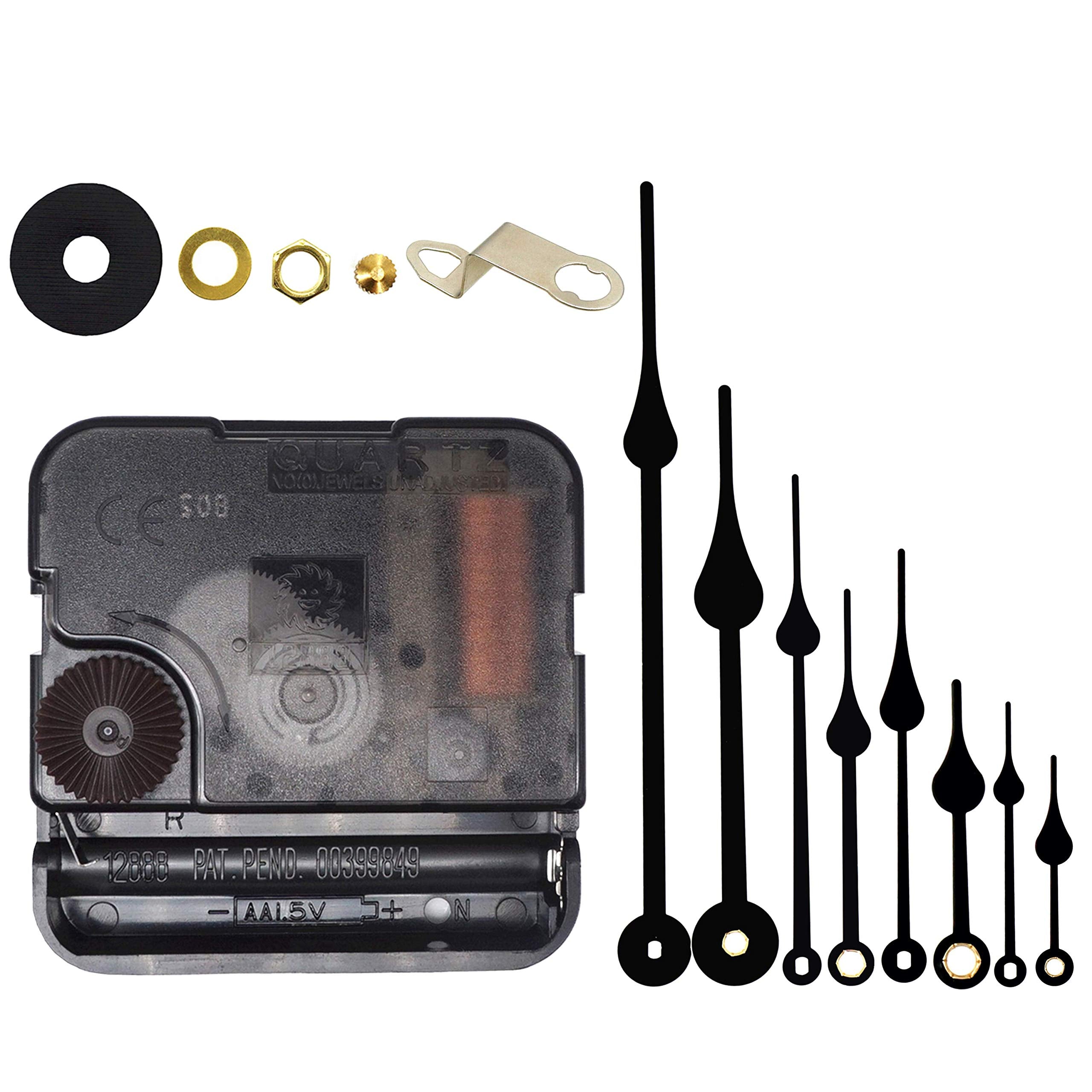 TIKROUND Zeiger inklusive Quarzwerk 12888 Wanduhrwerk Mechanismus Batteriebetrieben DIY Reparaturteile Ersatz