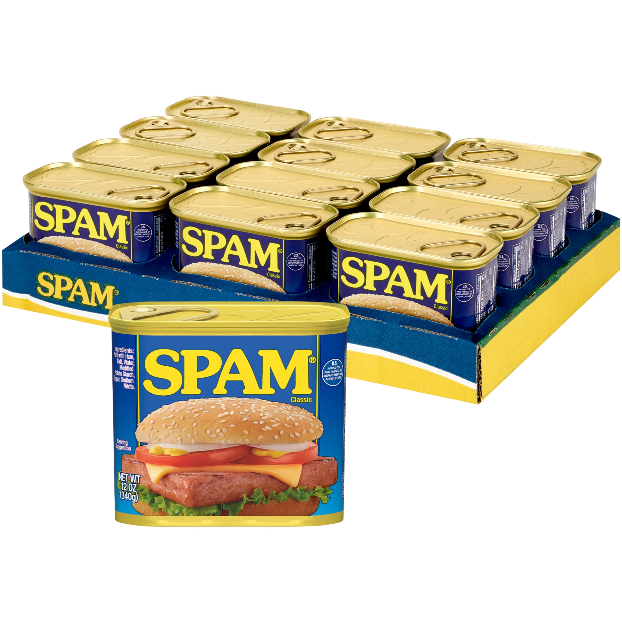 Spam Classic, 340-g-Dose (12er-Pack) Verpackung kann variieren