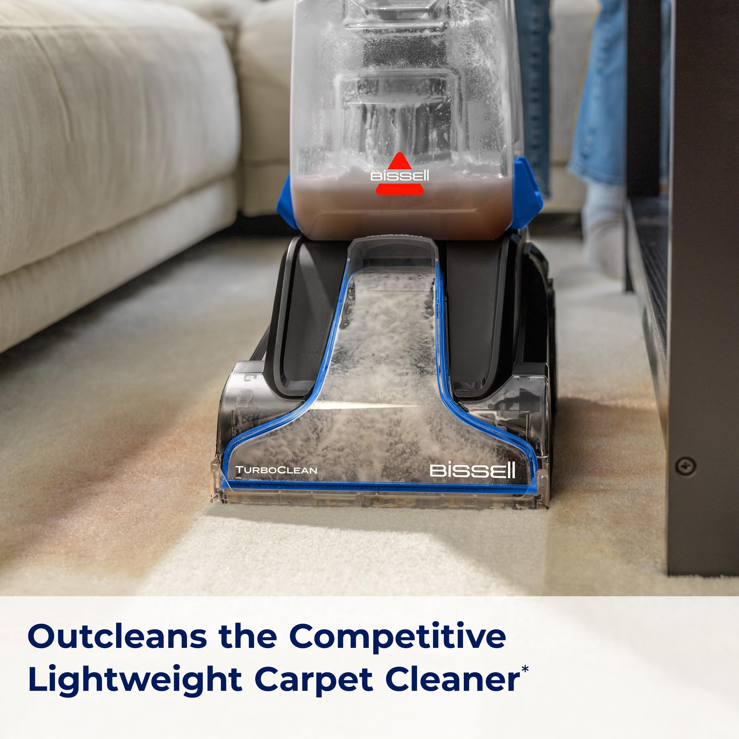 BISSELL TurboClean, Upright Carpet Cleaner, Pro Max Clean & Protect + Oxy Urine Eliminator Formula Included, 3952