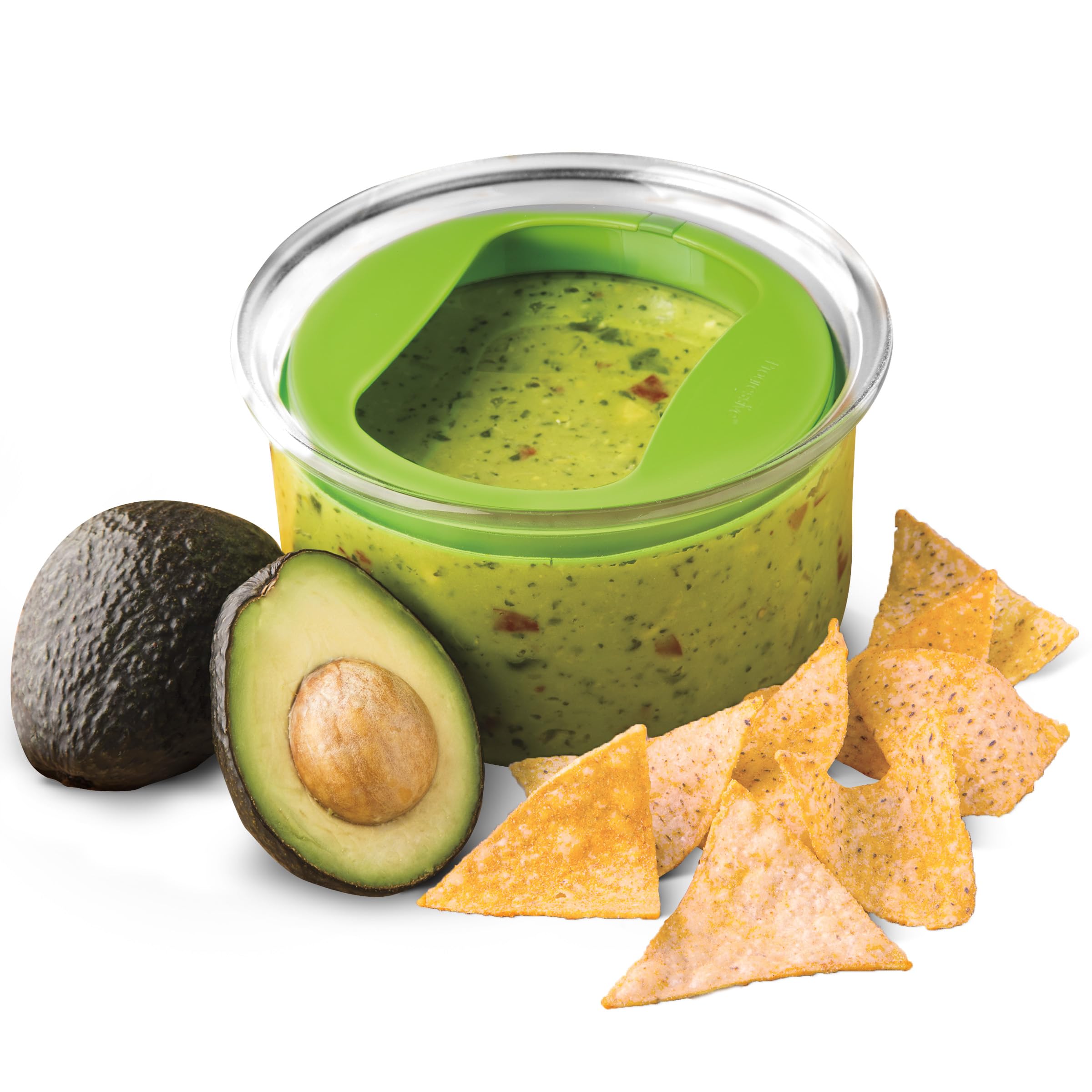 ProKeeper Frischhaltebox für Guacamole aus Kunststoff mit luftdichtem Deckel (Grün), für Guacamole und Lebensmittelaufbewahrung