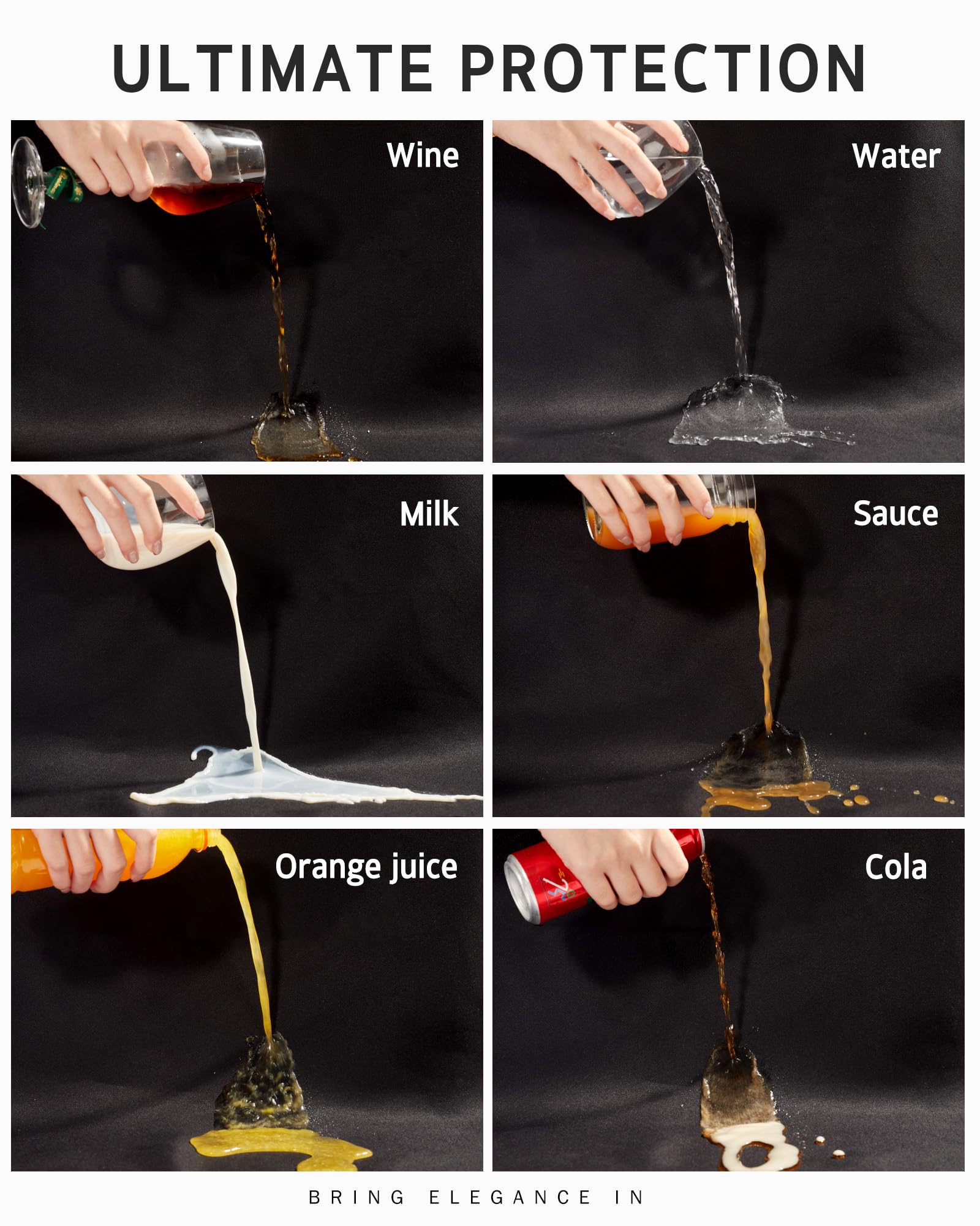 Syntus 3 Pack Server Aprons with 3 Pockets, Waterdrop Resistant Waitress Waiter Waist Apron, 11.5-inch Black