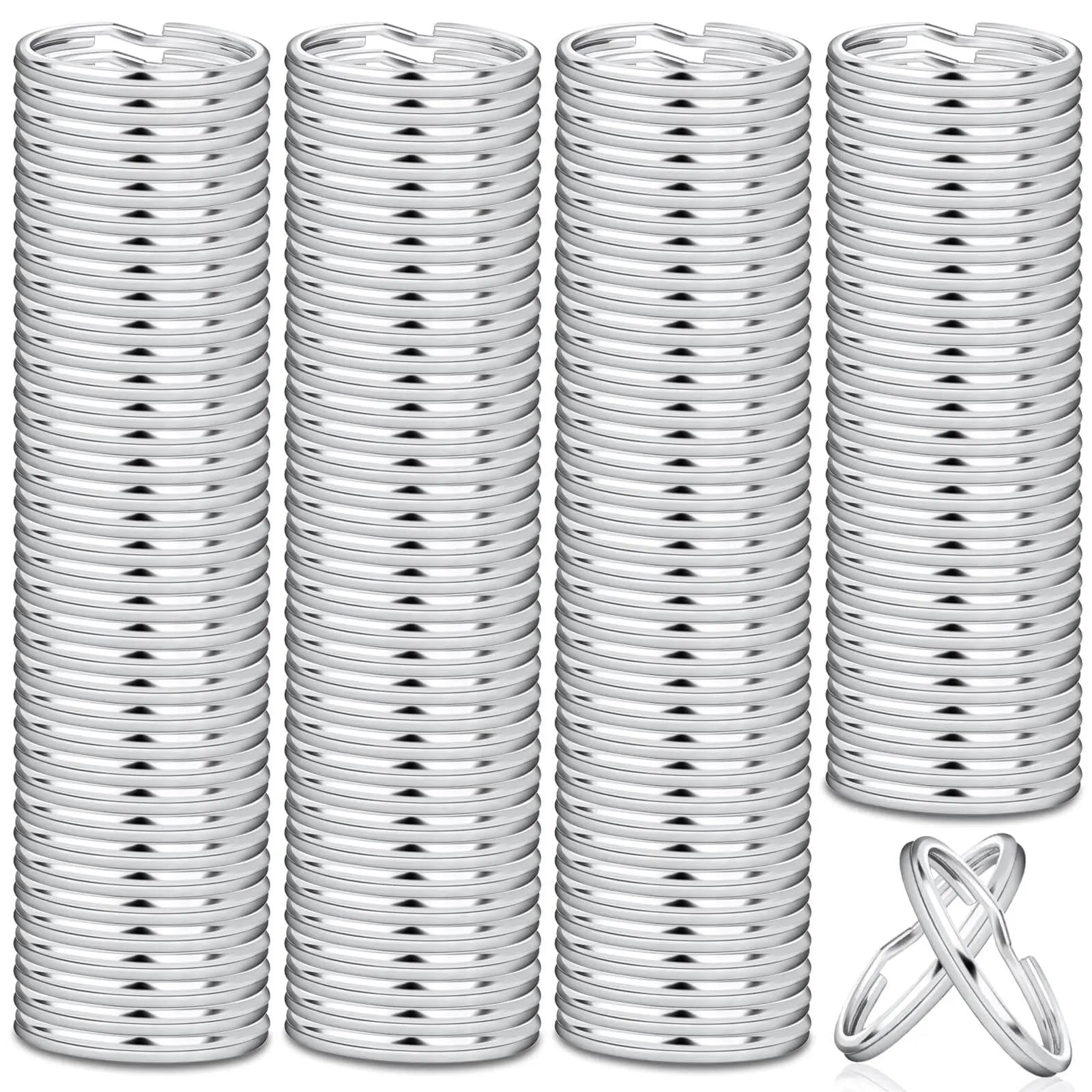 Paxcoo 100 Pack Keyrings, Split Key Rings Bulk for Keychain and Crafts (1 Inch)