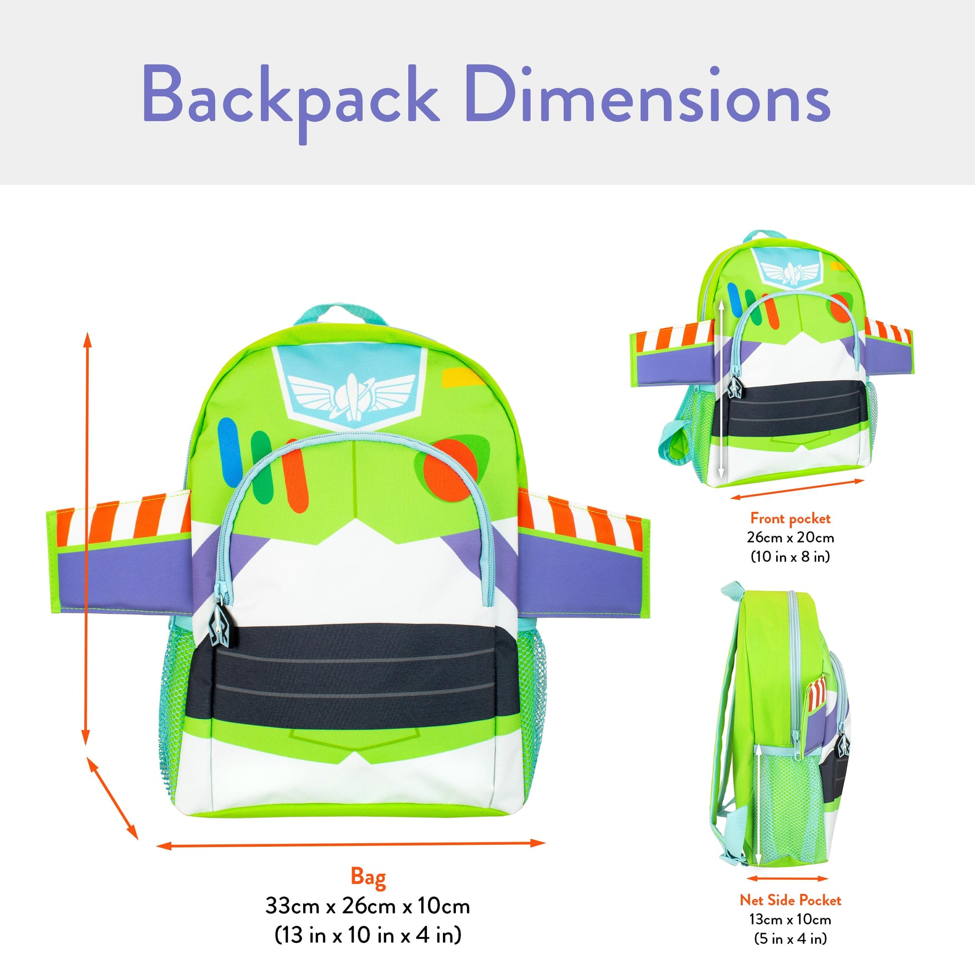 Disney Toy Story Backpack, Buzz Lightyear Kids Backpack, Boys Backpacks Green