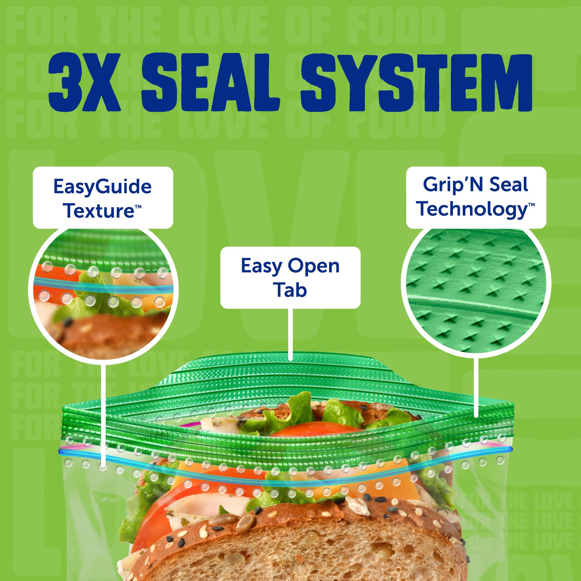 Ziploc Brand Storage Bags Variety Pack, 42ct Storage Gallon and 48ct Storage Quart with Stay Open Design, 50ct Sandwich and 50ct Snack with Grip N Seal Technology, 190ct Total