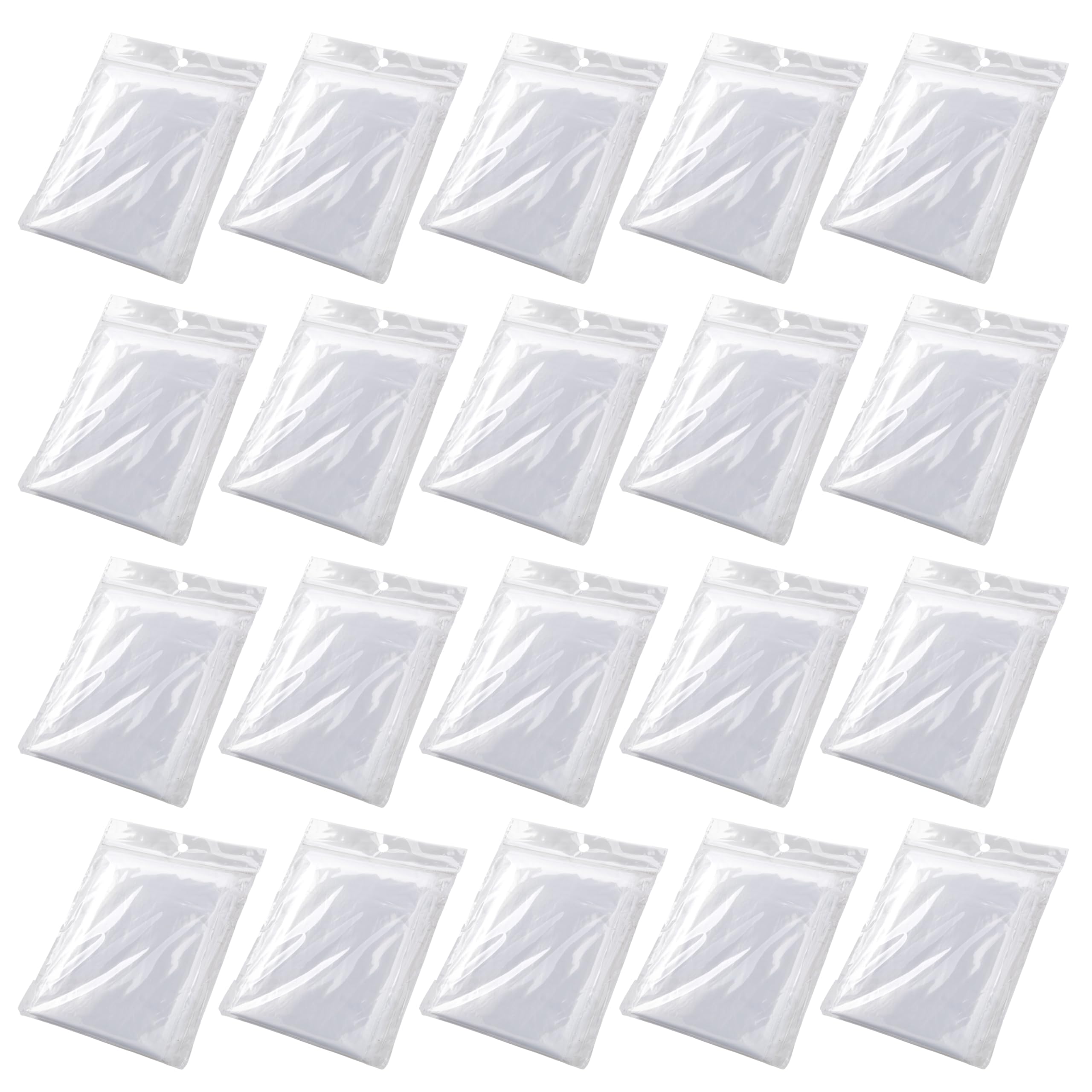 Juvale Disposable Rain Ponchos for Adults - 20-Pack, One Size, Clear Hooded - Plastic Ponchos Bulk & Emergency Rain Gear for Camping & Festivals