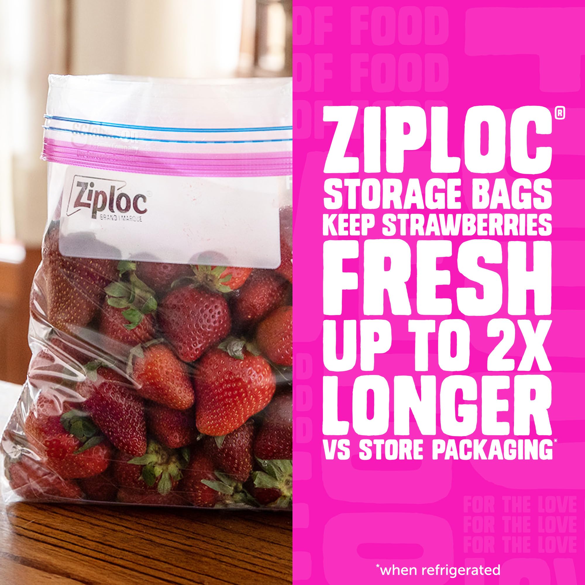 Ziploc Brand Storage Bags Variety Pack, 42ct Storage Gallon and 48ct Storage Quart with Stay Open Design, 50ct Sandwich and 50ct Snack with Grip N Seal Technology, 190ct Total