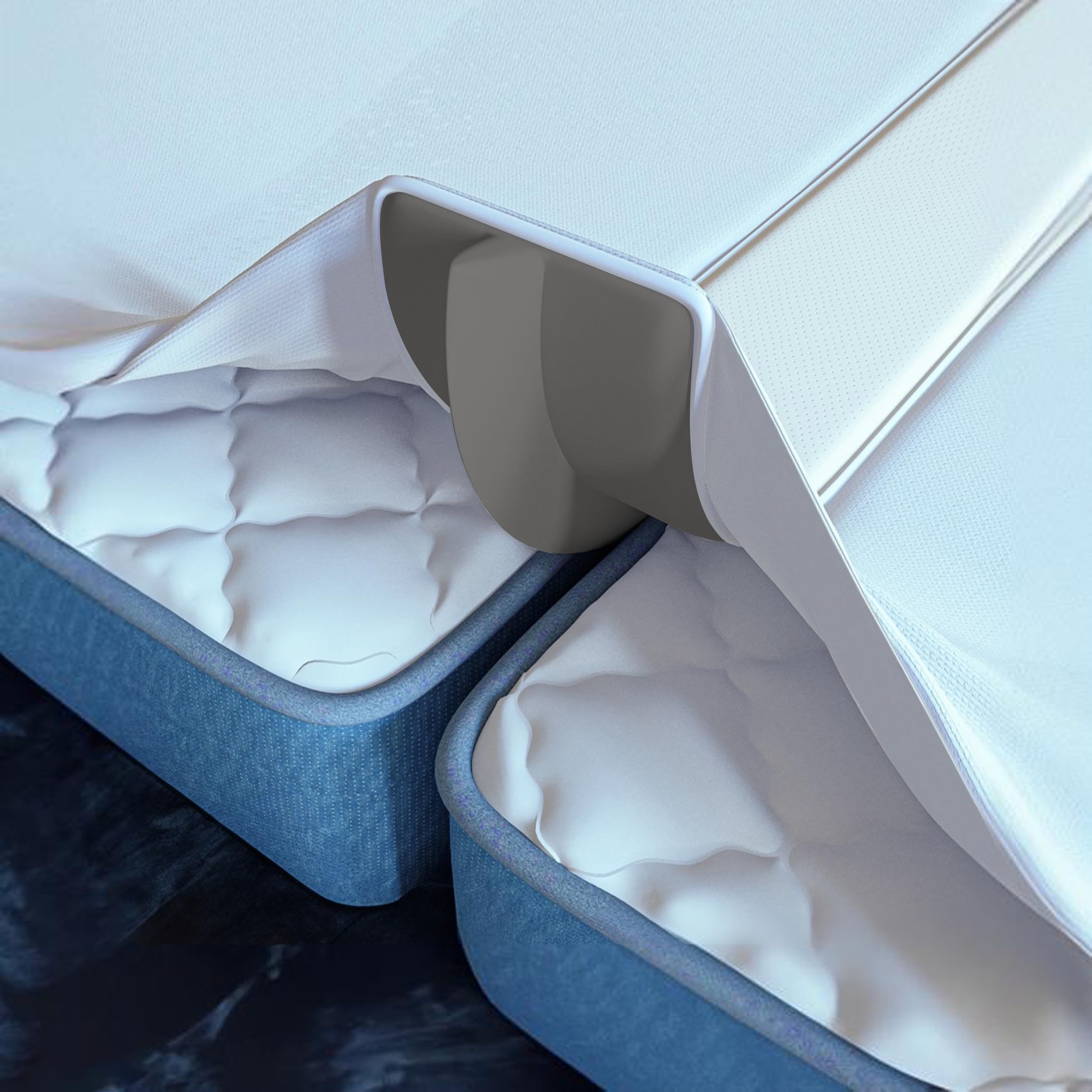 2-in-1 Bed Bridge Twin to King with Attached Sheet - Bed Gap Filler & Twin to King Bed Converter (Patent Pending)