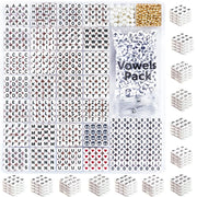 DoDoBeads 1650 Pcs Letter Beads Kit with Extra Vowels and Numbers, Alphabet Beads for Bracelets Making, Perfect for Friendship Bracelets