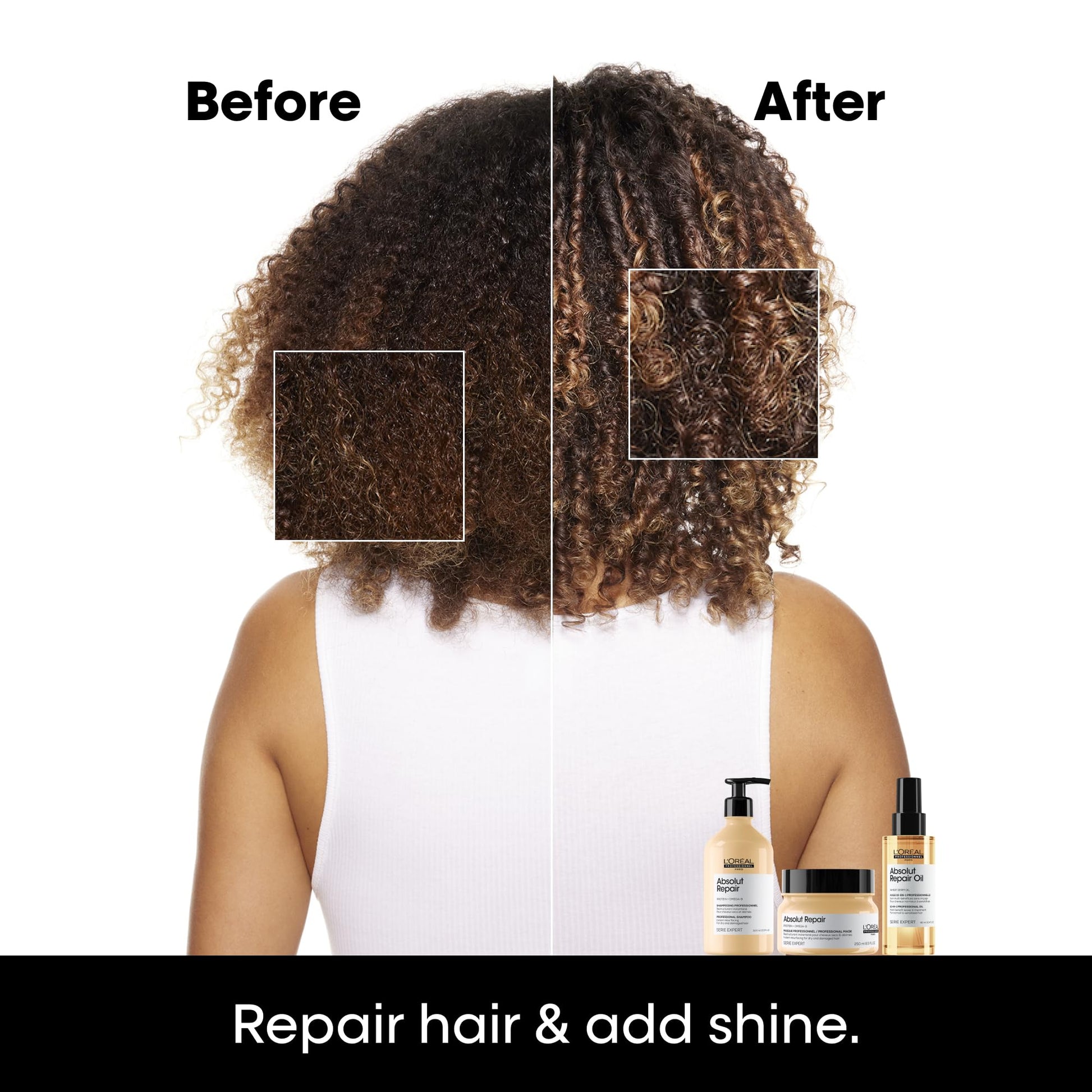 L'Oréal Professionnel Paris Absolut Repair Hair Mask - Protein Hair Treatment For Deep Nourishment, Hydrates, Repairs Damage & Adds Shine For Dry & Damaged Hair