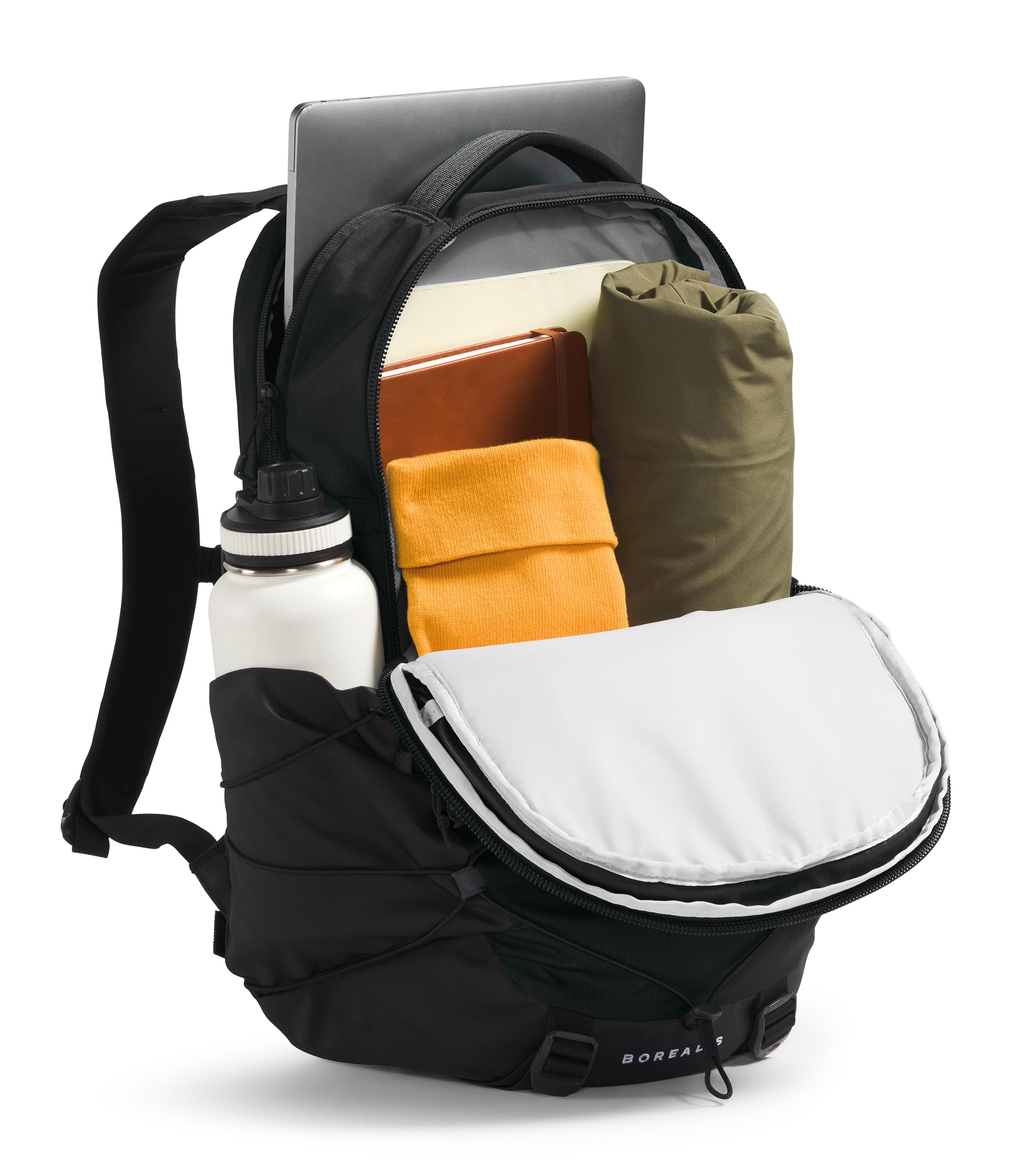 THE NORTH FACE Borealis Commuter Laptop Backpack | Water Repellent Finish, 16" Laptop Sleeve, Large Main Compartment for Everyday Carry, TNF Black/TNF Black-NPF, One Size