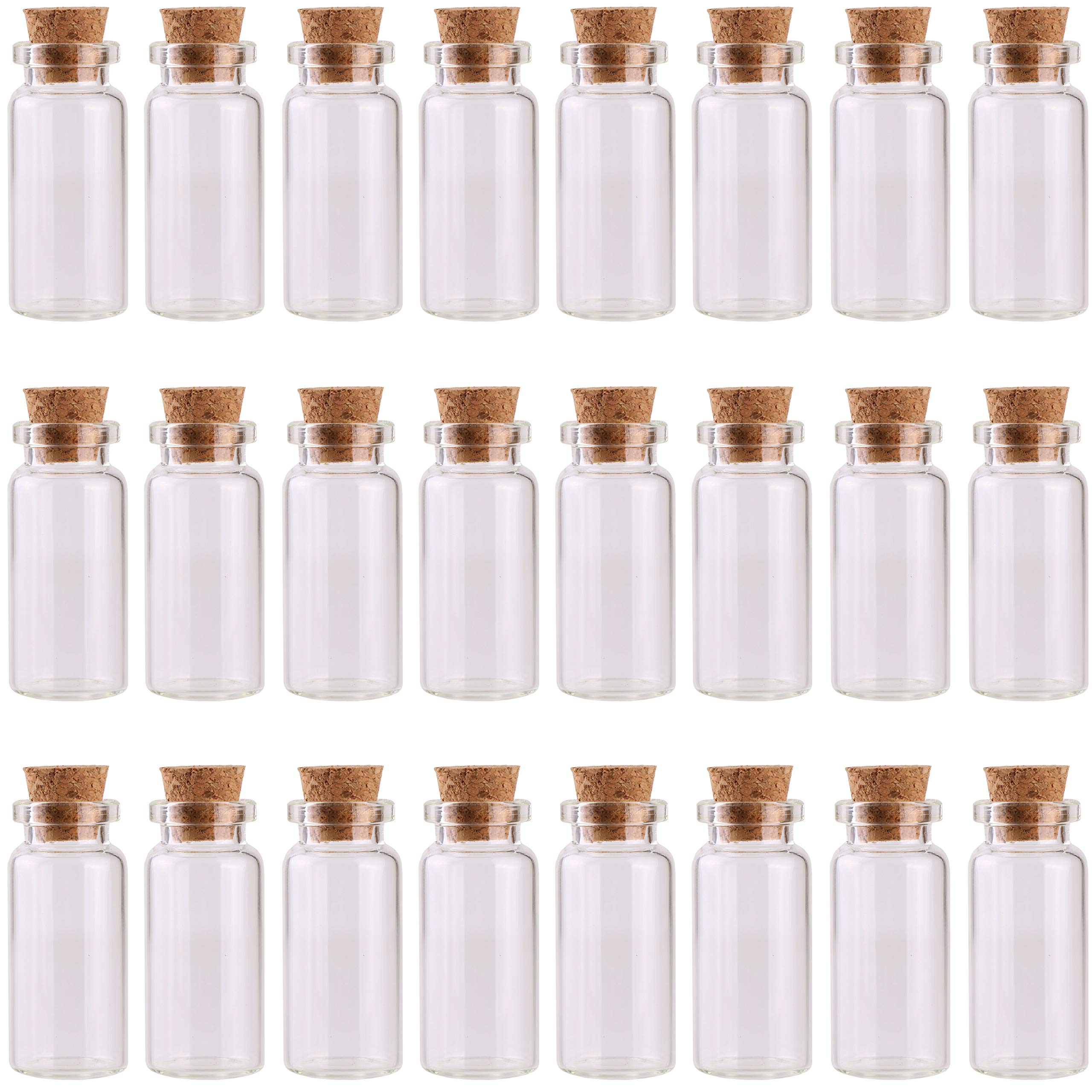 MaxMau 24 STK. 10ml Glasflaschen Mini-Fläschchen mit Korken für DIY-Dekoration und Gastgeschenke bei Hochzeiten