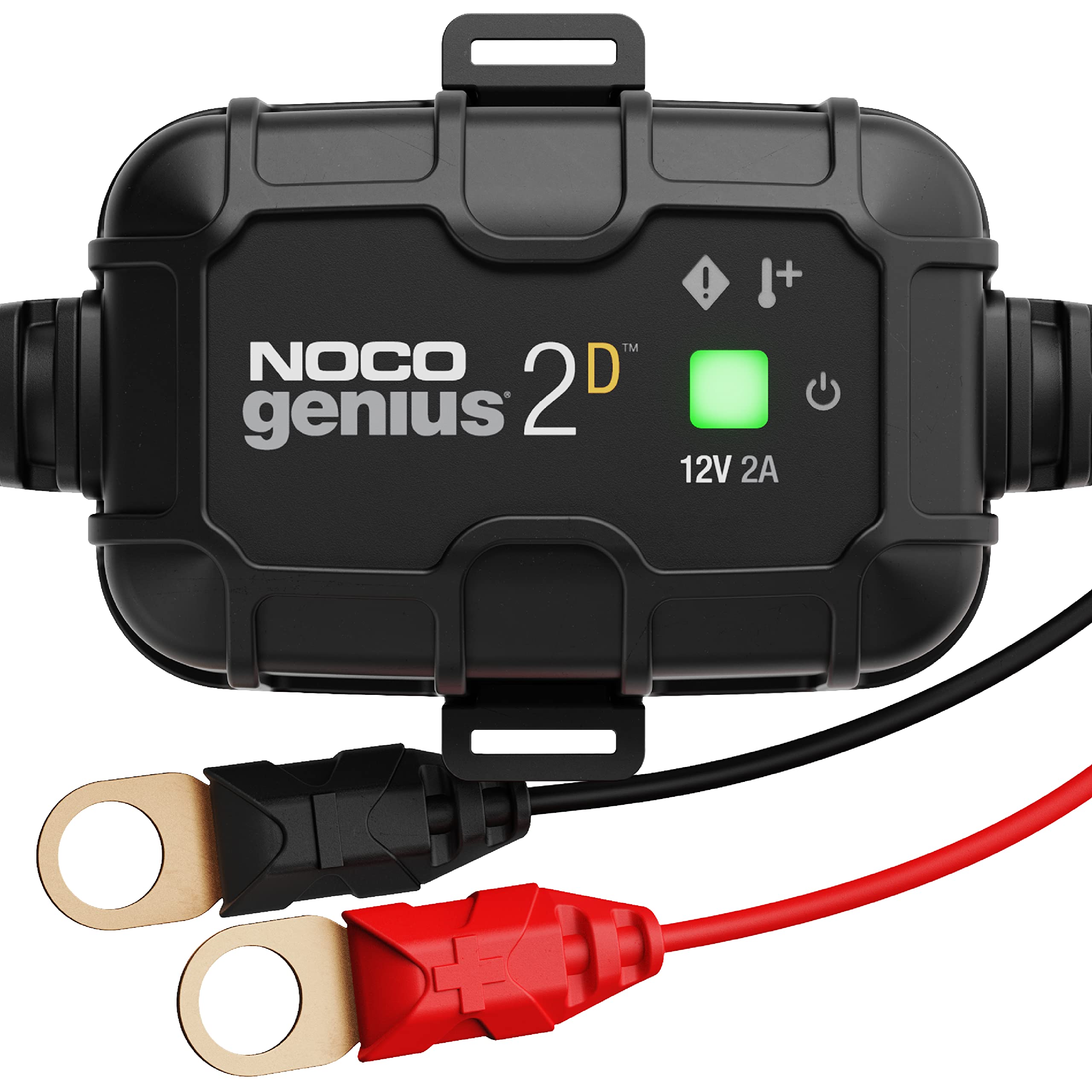 NOCO GENIUS2D: 2A 12V Smart Onboard Battery Charger - Direct-Mount Automatic Maintainer, Trickle Charger & Desulfator with Overcharge Protection & Temperature Compensation - For Lead-Acid Batteries