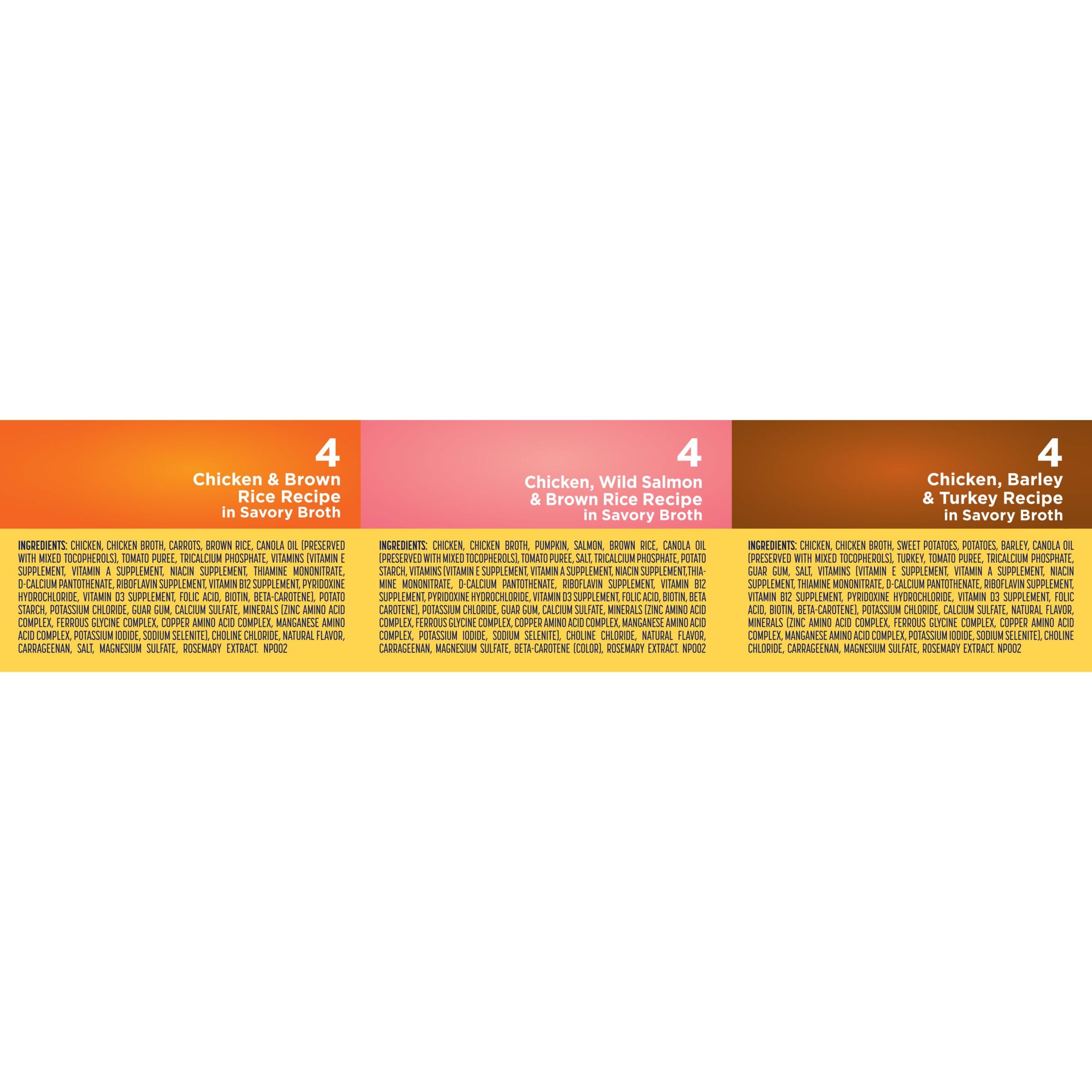 Nature’s Recipe Chicken, Salmon and Turkey Recipes Variety Pack Wet Dog Food, 12-2.75 oz. Cups, 2 Count