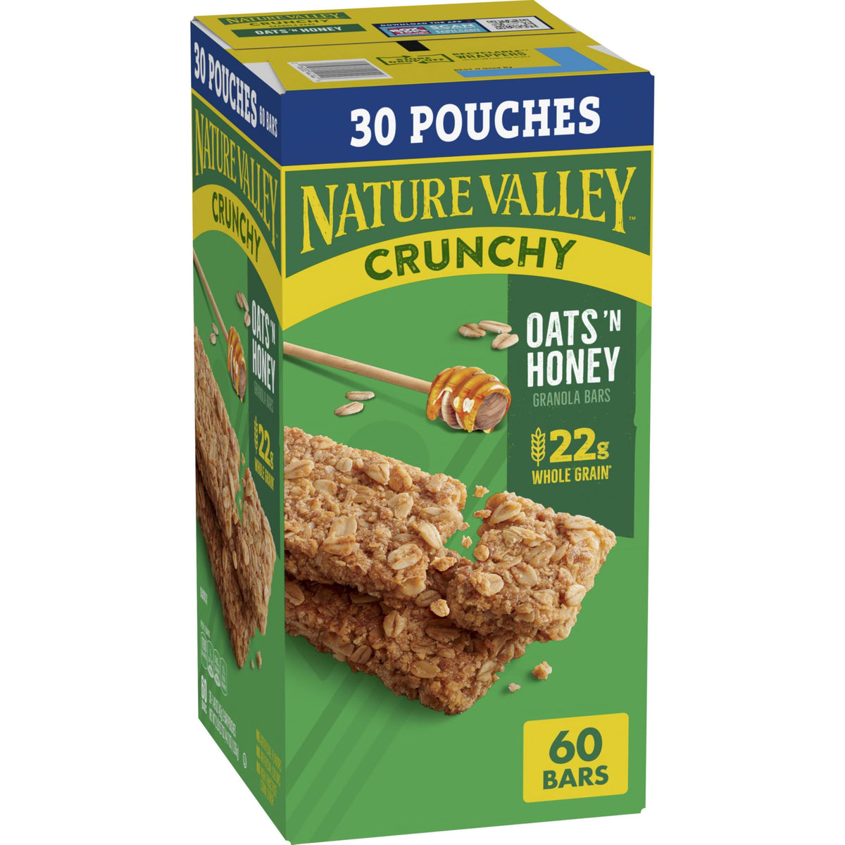 Nature Valley Knusprige Hafer-Honig-Müsliriegel, 60 Riegel, 1267 g (30 Beutel)