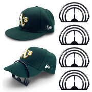 Modern JP Hat Brim Bender (4-Pack) - Perfect Curving Band, Steaming Optional - Convenient Hat Shaper with Dual Bill Bender Slots - USA Patented, Black