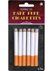 Fake Puff Cigarettes Costume Accessory - 3.25", 6 Count - Durable & Realistic - Ideal For Themed Parties & Theatrical Performances