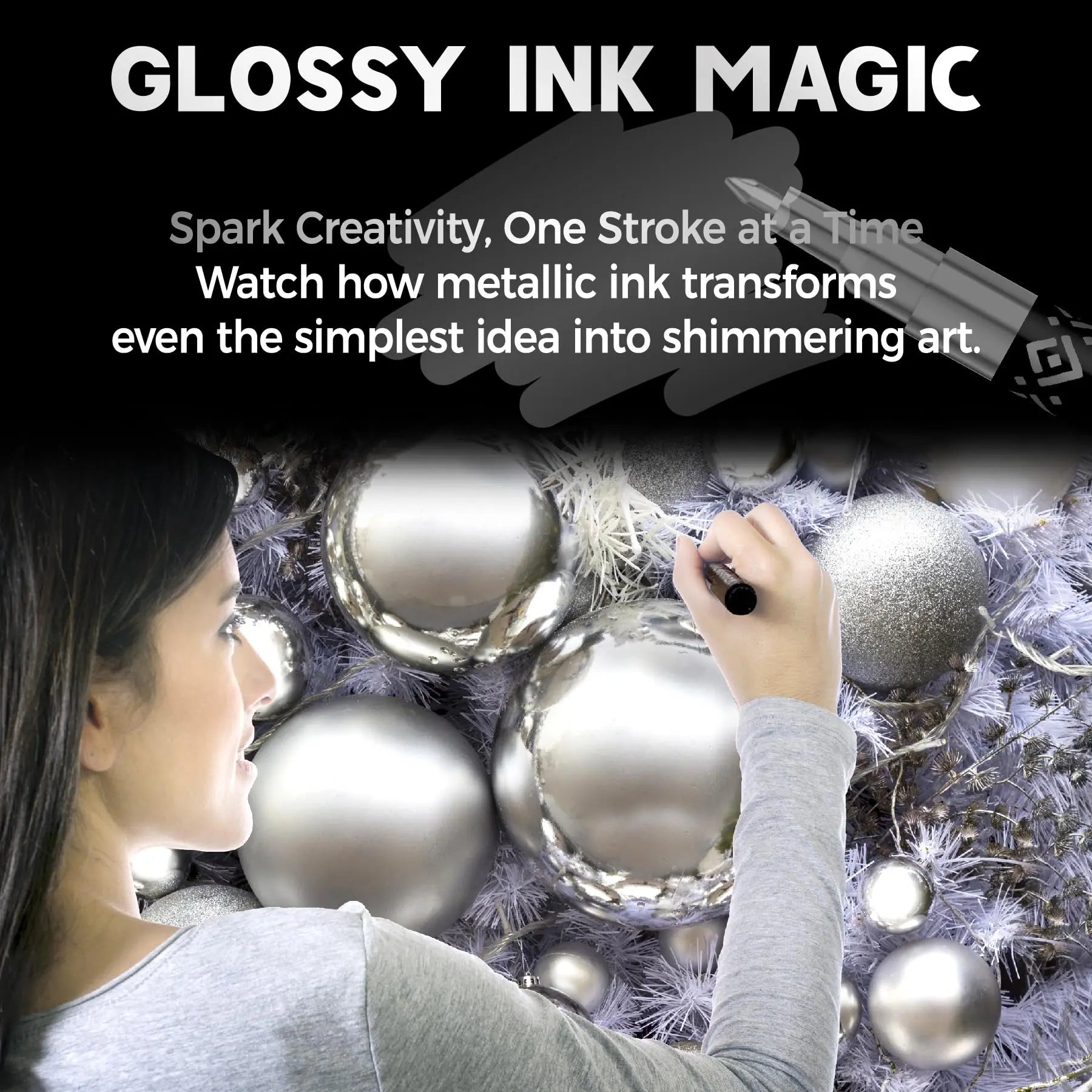3Pcs Chrome Paint Markers, Silver Permanent Mirror Liquid Chrome Pens for Plastic, Metal, Model, Jewelry, Wheel Painting, Touch Up & Repair Kit, DIY Art Projects