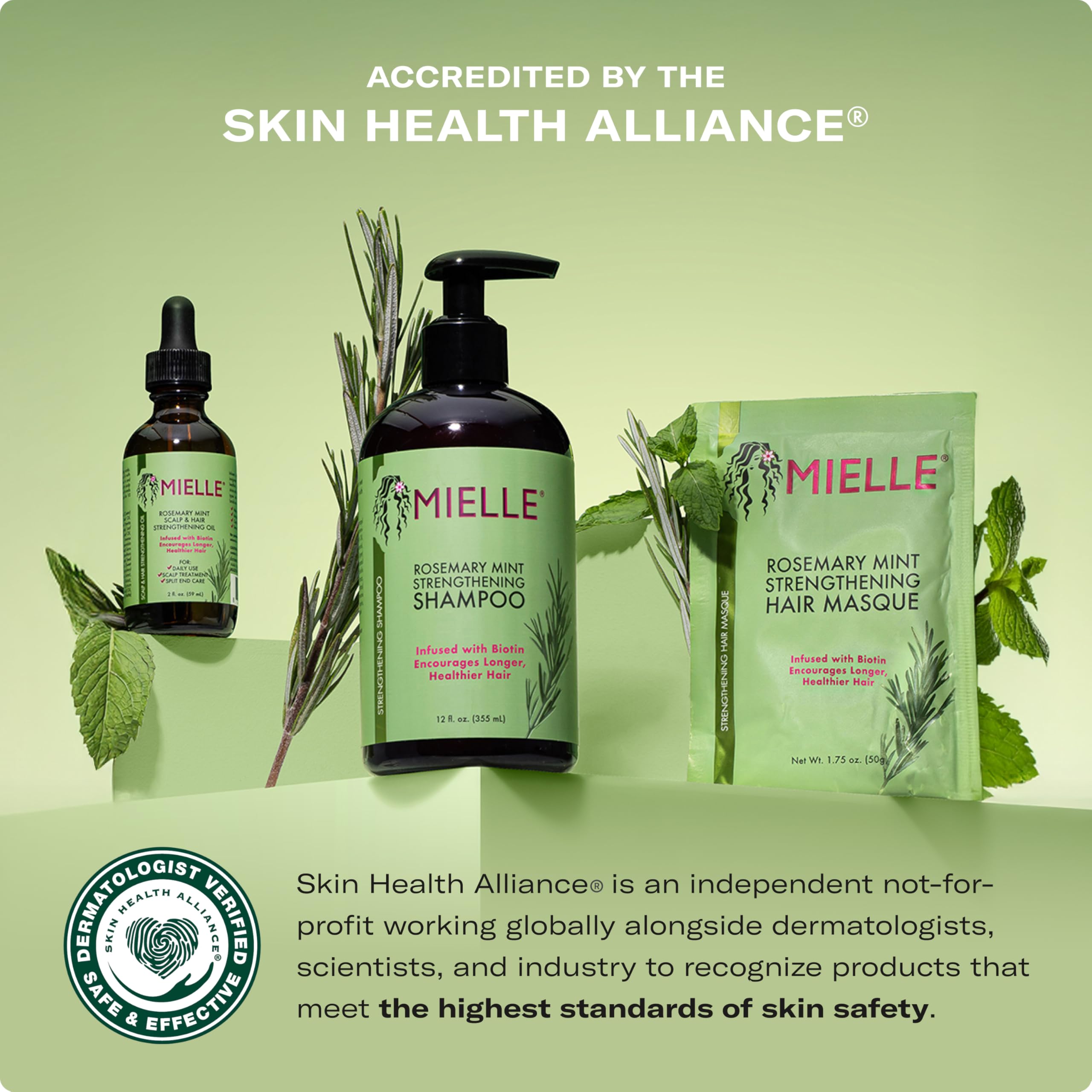 Mielle Organics Rosemary & Mint Edge Control Gel - Strong Hold Hair & Edge Gel for Women & Men - Infused with Biotin, Coconut & Babassu Oil to Encourage Longer, Healthier Hair (2 Fl Oz)