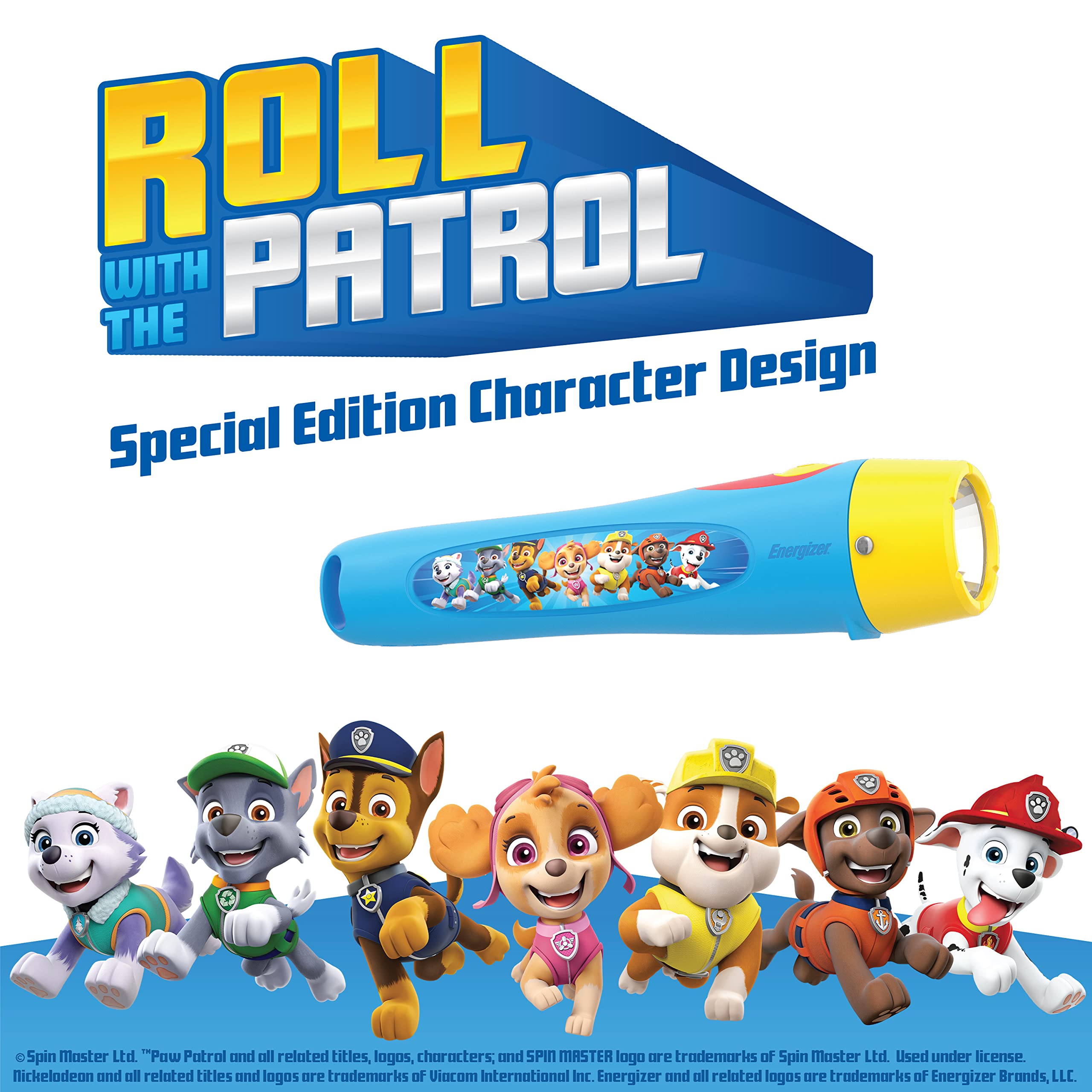 Energizer PAW Patrol Flashlights (2-Pack), Paw Patrol Toys for Boys and Girls, Great Lightweight LED Flashlights for Kids (Batteries Included)