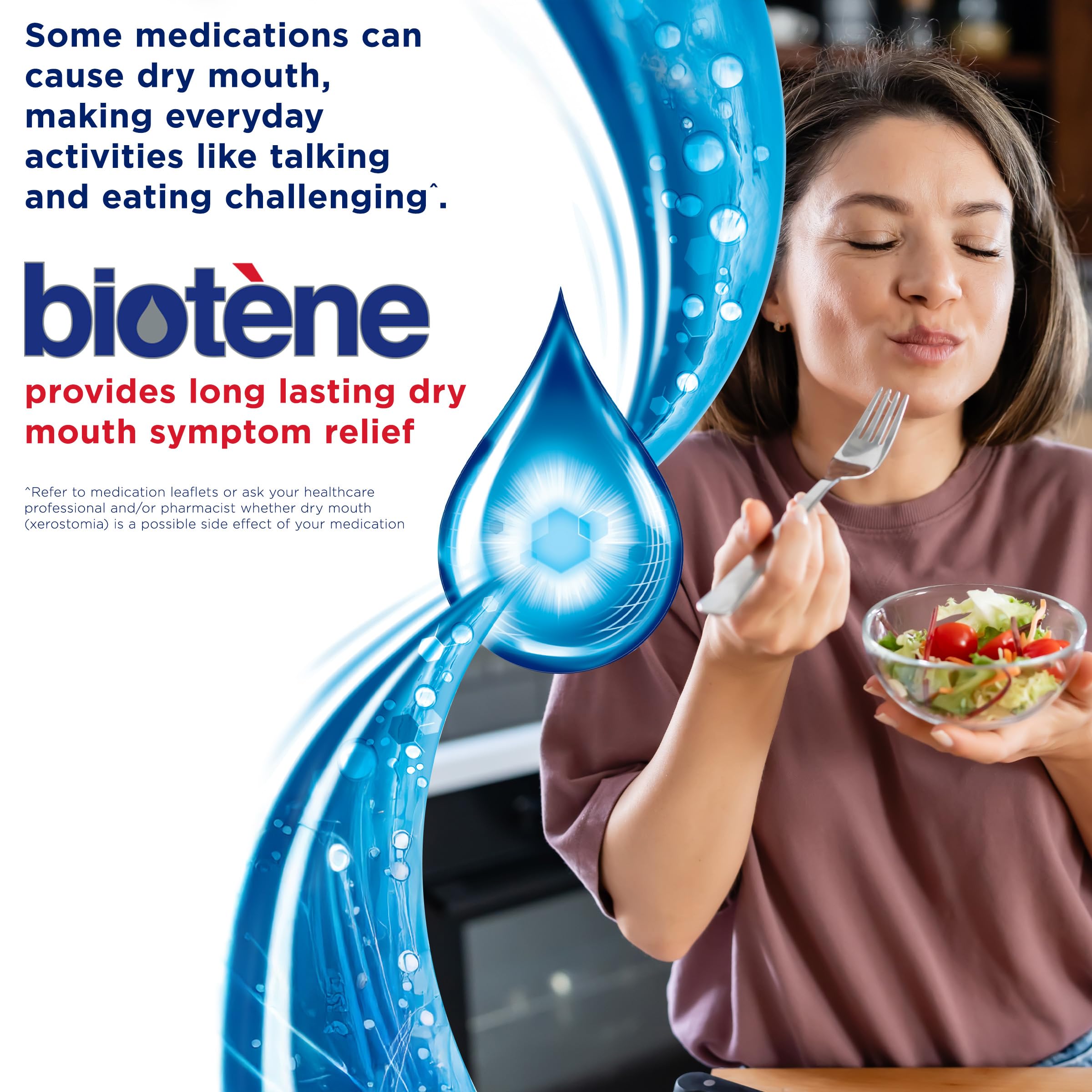 Biotene Oral Rinse Mouthwash for Dry Mouth, Breath Freshener and Dry Mouth Treatment, Fresh Mint - 2x33.8 fl oz