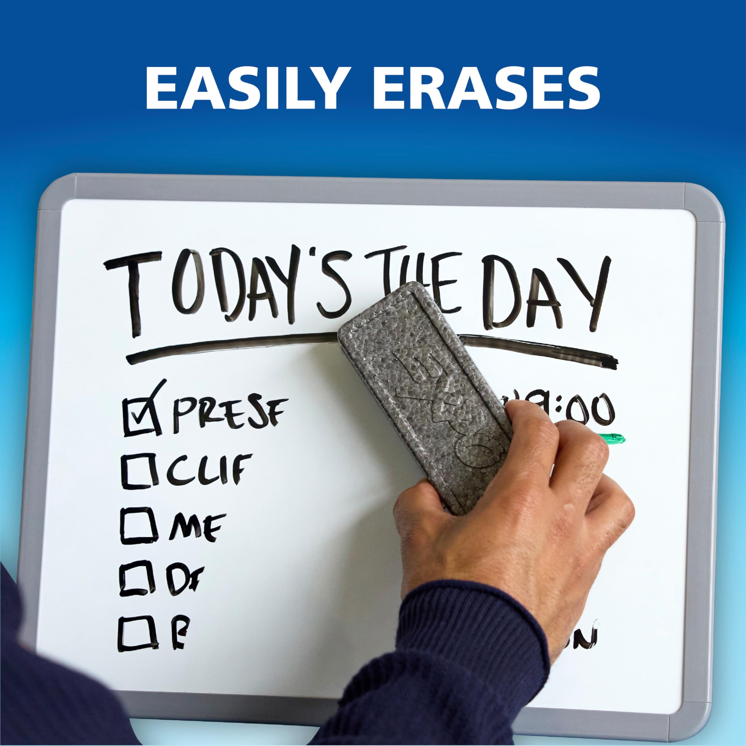 EXPO Dry Erase Markers, Low Odor Ink, Black, Chisel Tip, 4 Count - Easily Erases, Vibrant Ink, Ideal for Classroom, Back to School Supplies, Teachers, Office, Whiteboard & Home