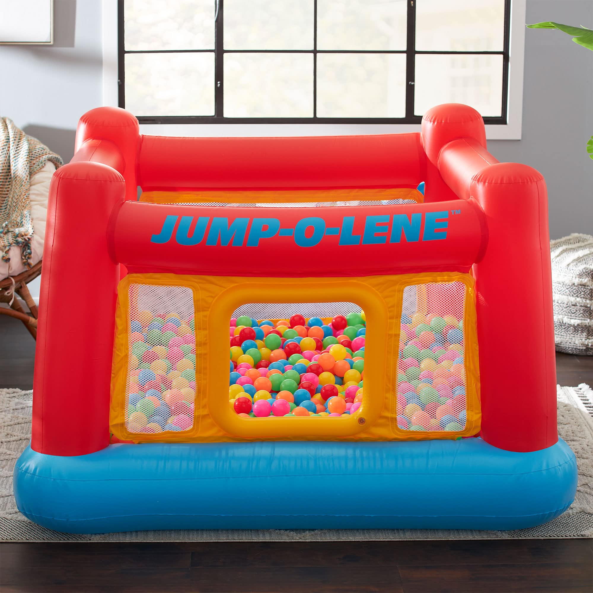 Intex Inflatable Jump-O-Lene Playhouse Trampoline Bounce House for Kids Ages 3-6