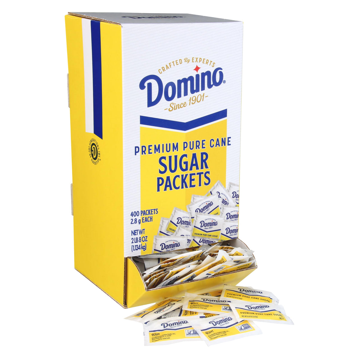 Domino Sugar Packets, 400 Sugar Packets (2.8 g each) in Dispenser Box