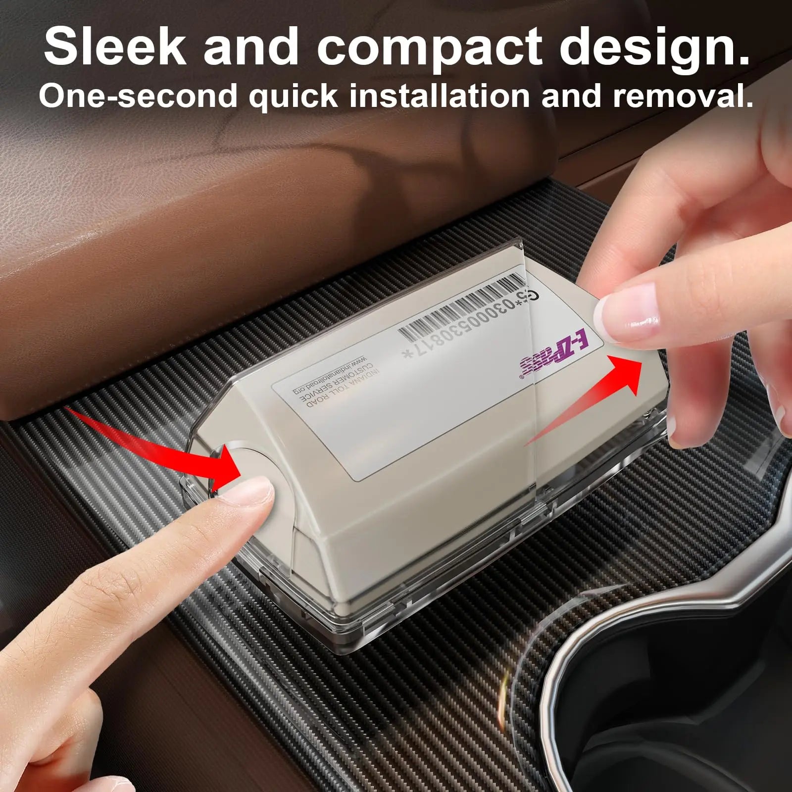 FLLIK EZ Pass Holder for Windshield. Ezpass with Strong Suction Cups. Toll Pass Transponder iPass Holder. (Clear, 1Pack)