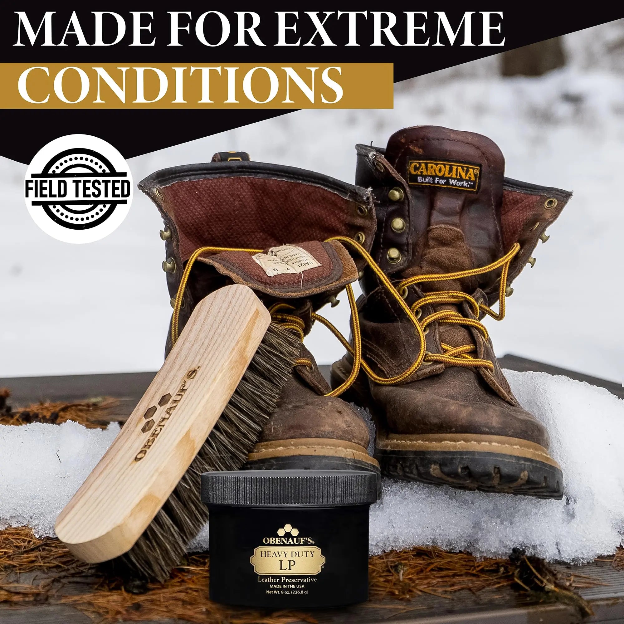Obenauf's Heavy Duty LP Leather Conditioner Natural Oil Beeswax Formula (8oz)