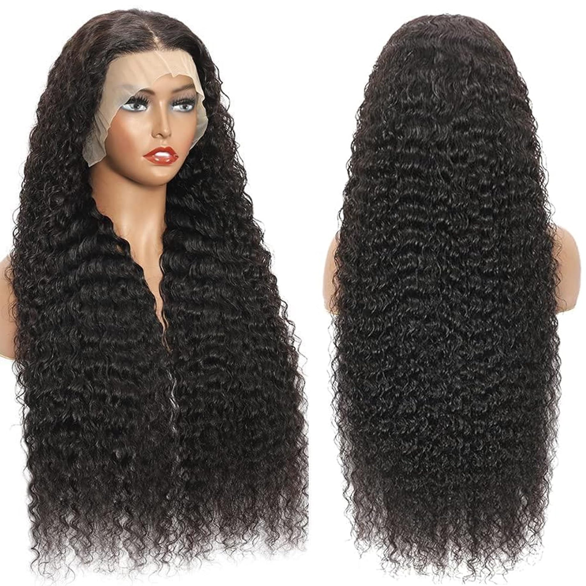 NANTLIY 30Inch Deep Wave Lace Front Wigs Human Hair 13x6 Lace Front Wigs Human Hair Pre Plucked 200% Density for Women Deep Curly Glueless Wigs Human Hair Pre Plucked with Baby Hair