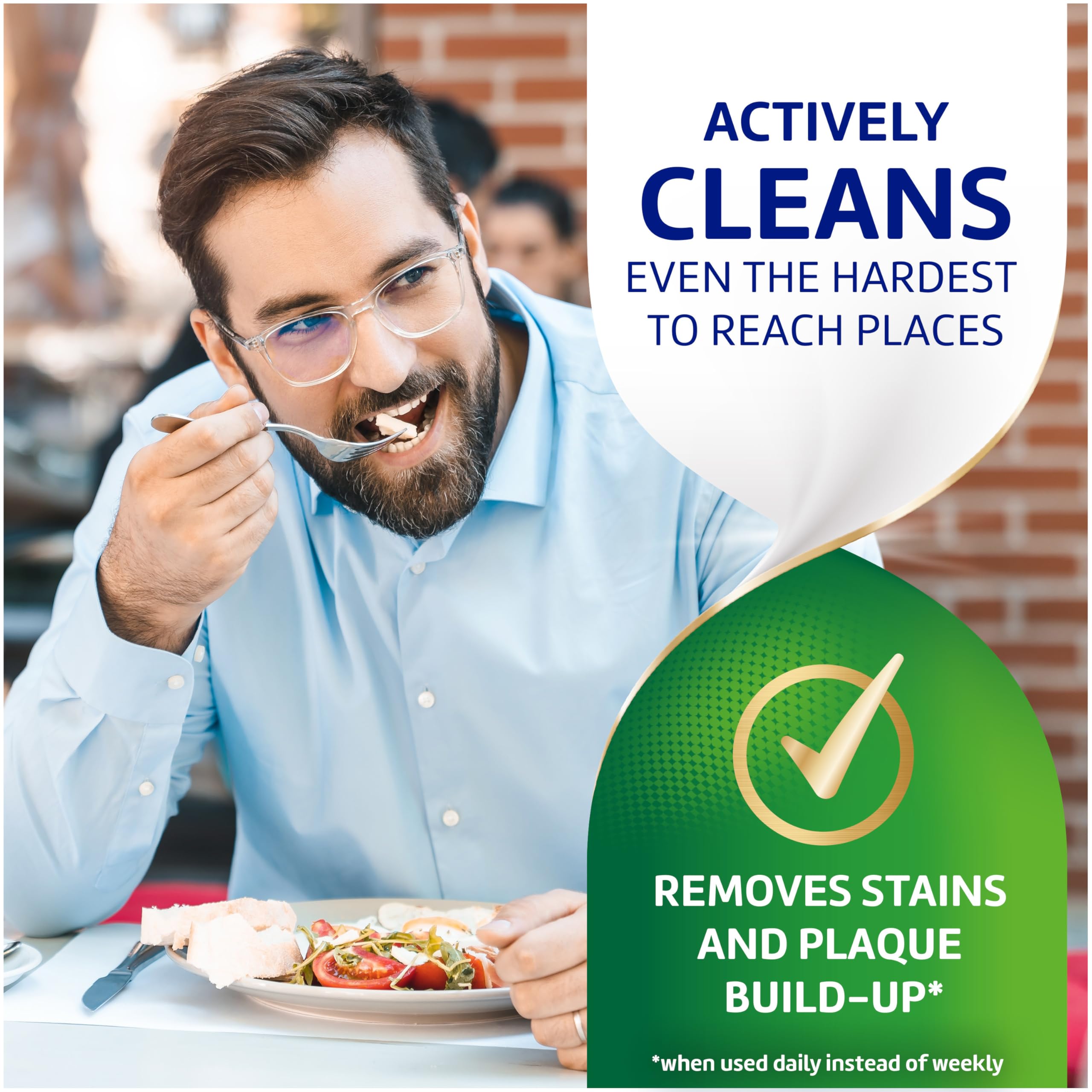 Polident 3 Minute Antibacterial Dental Appliance Cleanser Tablets, 60 Count