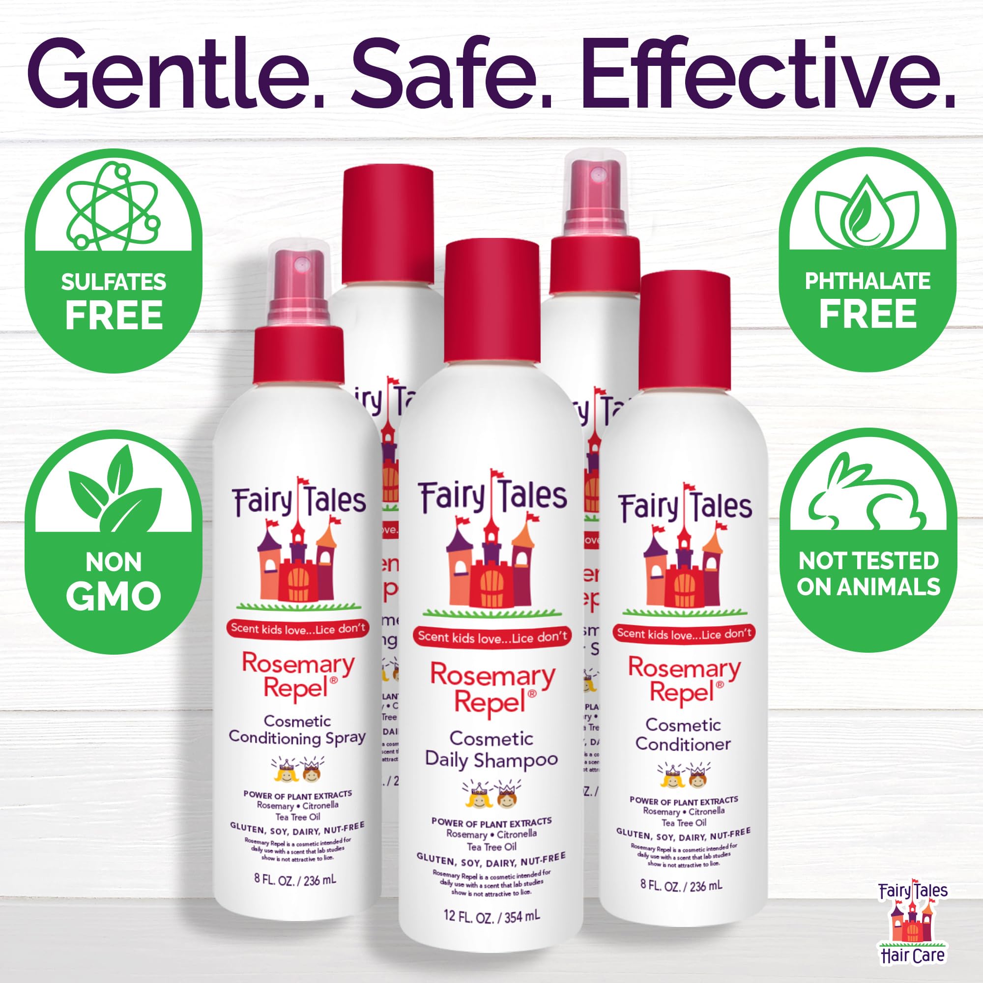 Fairy Tales Rosemary Repel Daily Kids Conditioning Spray – Kids Like the Smell, Lice Do Not, 8 fl oz. (Pack of 1)