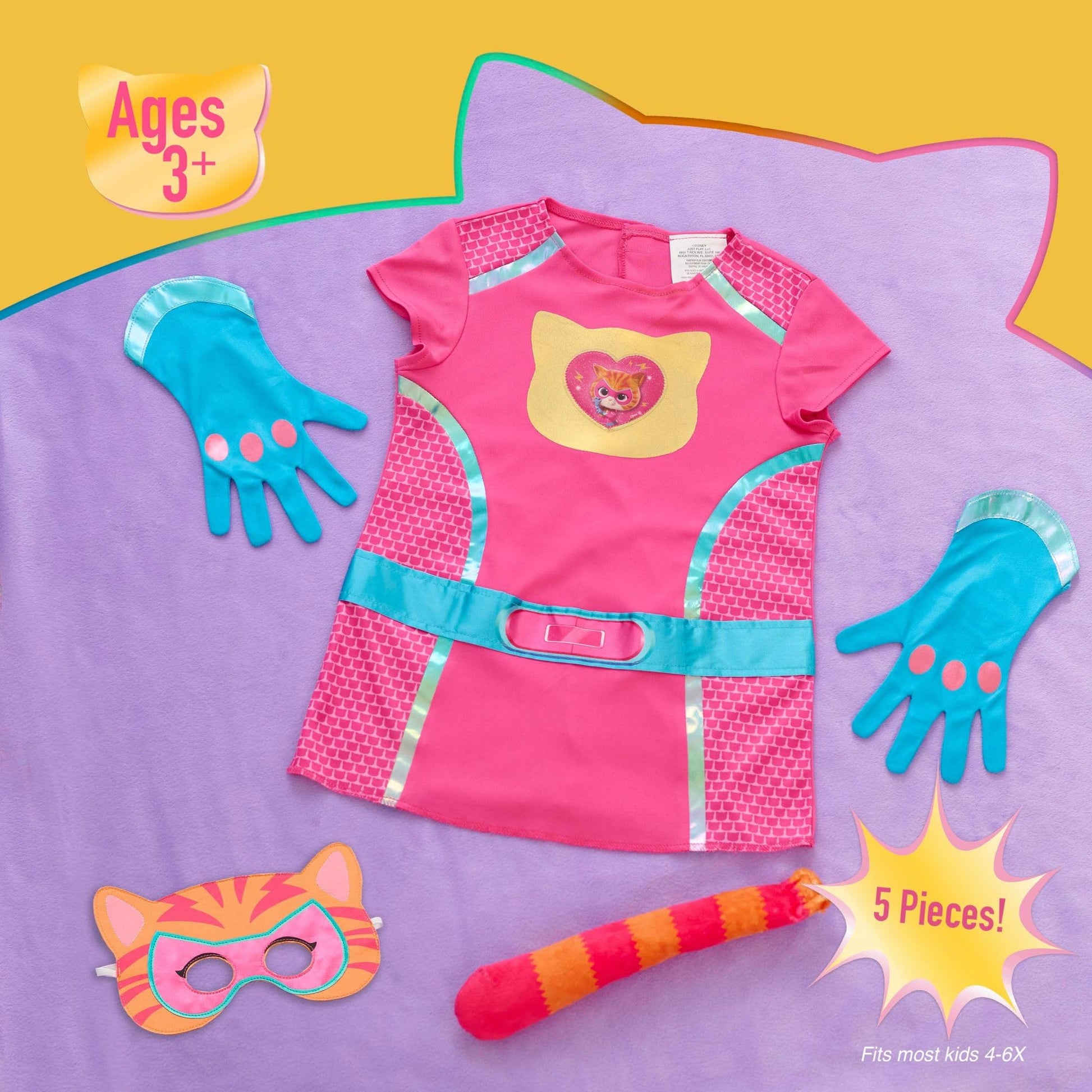 Disney Junior SuperKitties Ginny Dress Up Set, Kids Toys for Ages 3 Up by Just Play