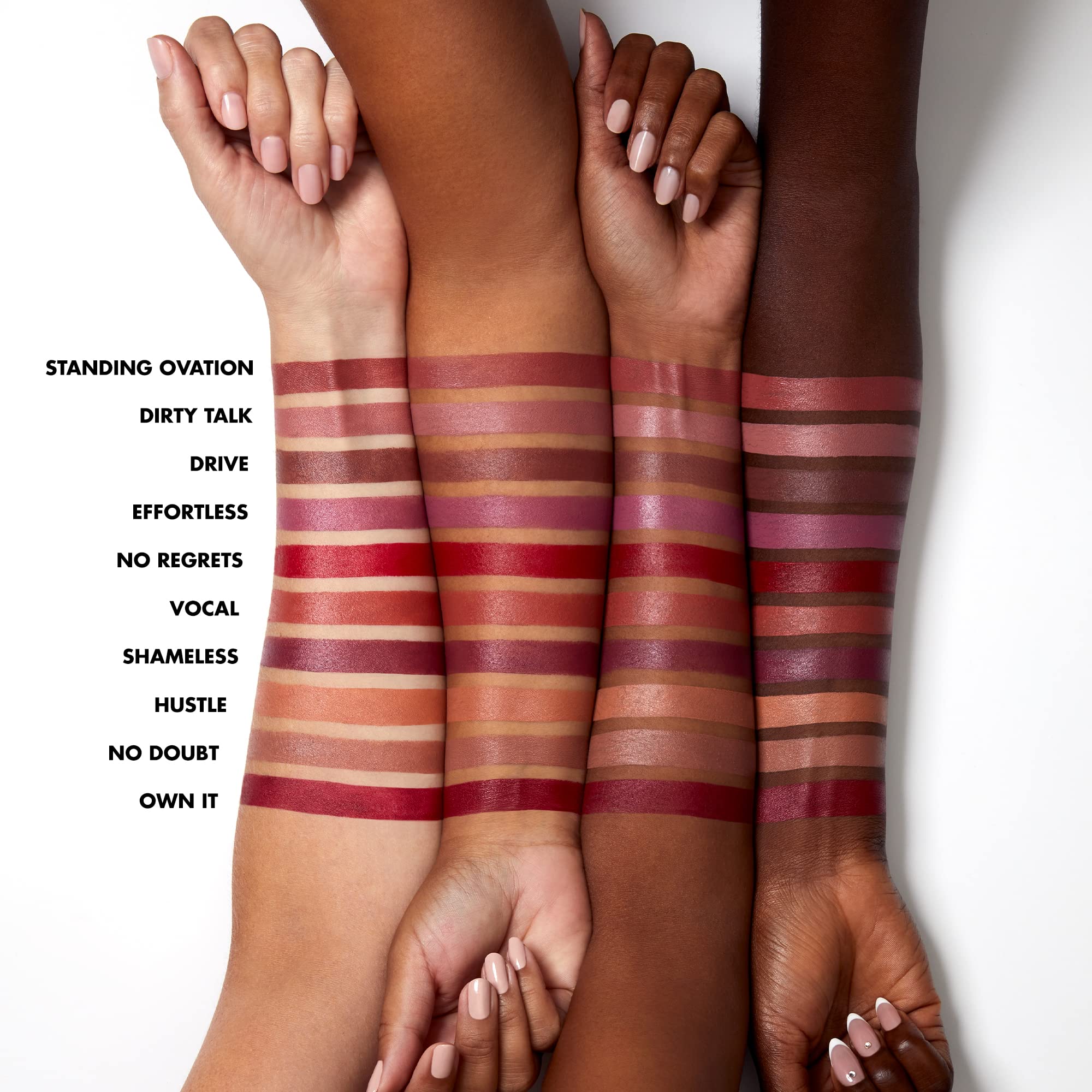 e.l.f. O Face Satin Lipstick, Richly Pigmented, Nourishing & Long-Lasting Creamy Lipstick, Infused With Jojoba, Vegan & Cruelty-Free, All Night
