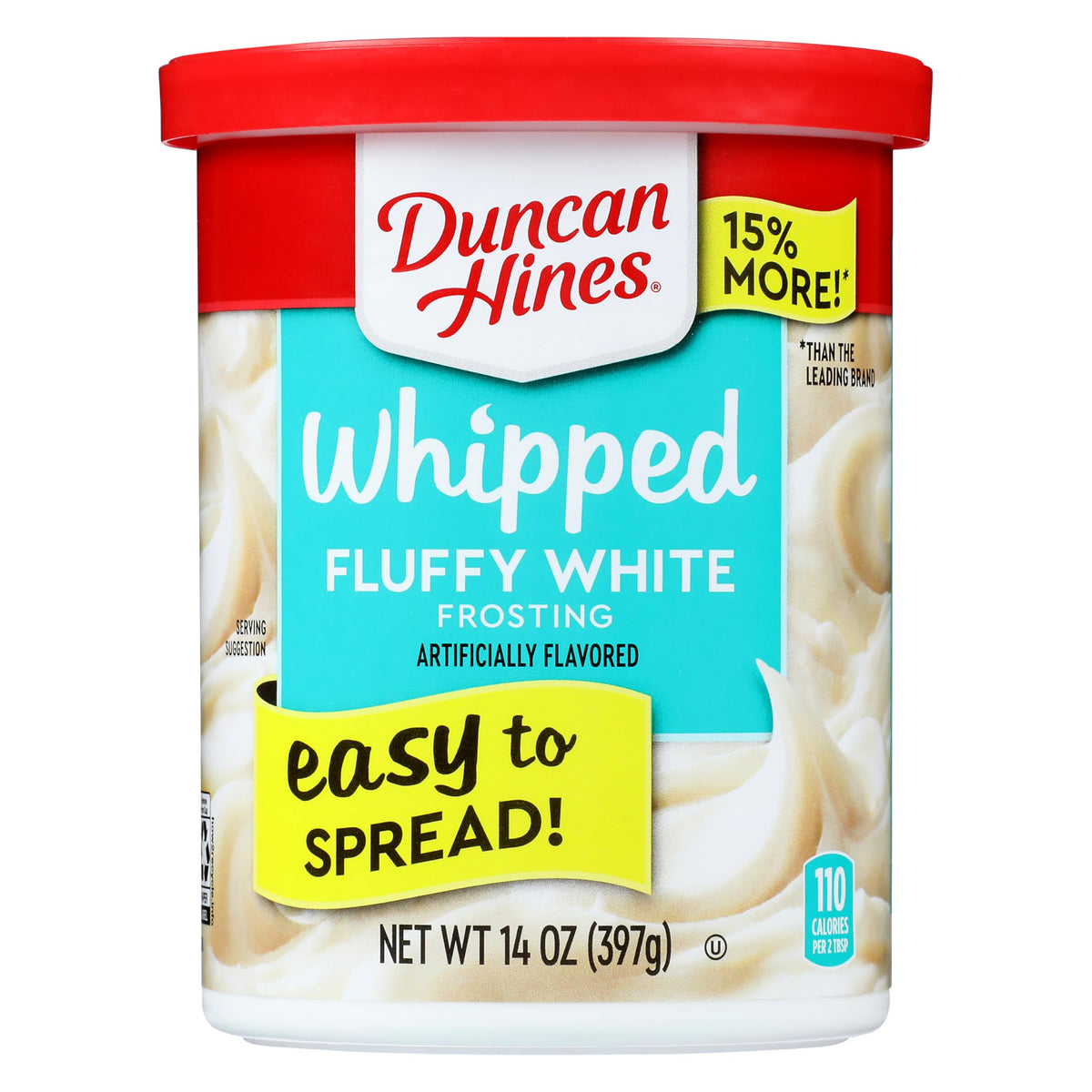 Duncan Hines Whipped Frosting, Fluffy White, 396 g